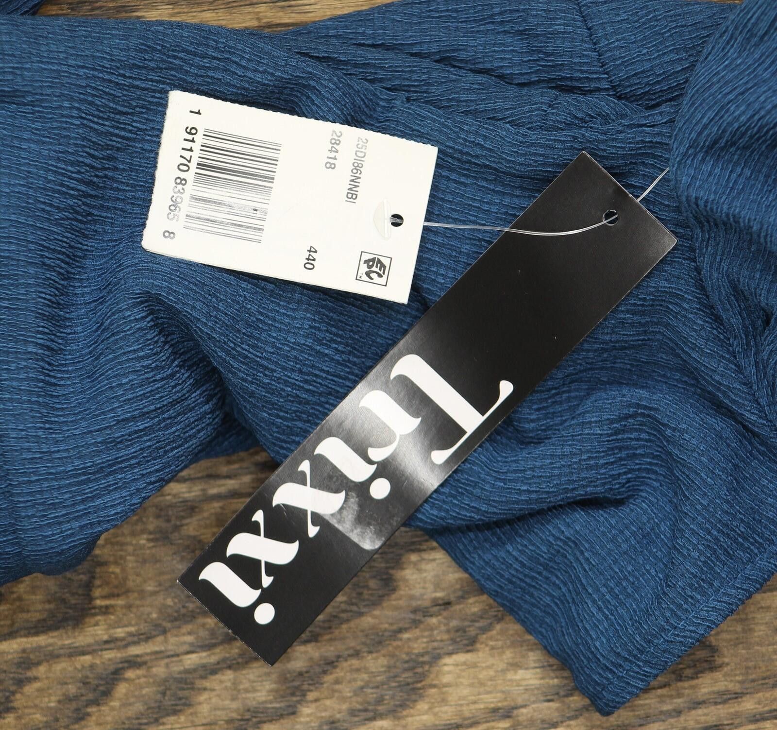 Other Trixxi Fit Flare Faux Wrap Mini Dress Dark Teal Blue S Size S / US 4 / IT 40 - 3 Thumbnail