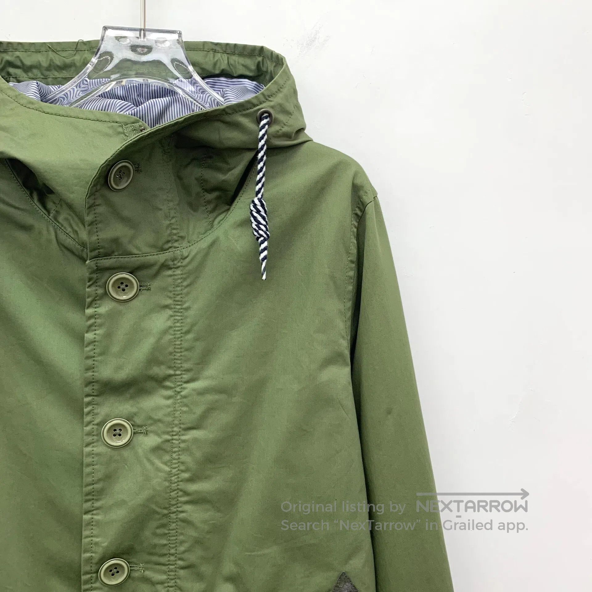 Other Oil Cake Military Green Cotton Hooded Drawstring Single-Br Size US M / EU 48-50 / 2 - 3 Thumbnail