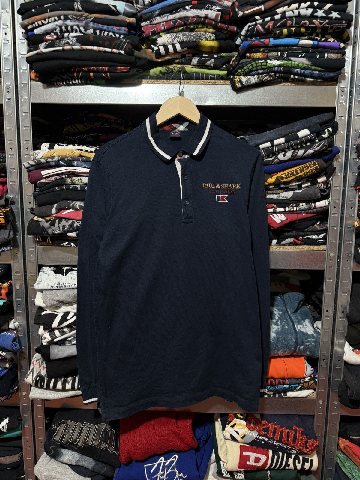 Paul & Shark Luxury Paul & Shark Long Sleeve Polo Shirt Y2K Hype Size US L / EU 52-54 / 3 - 1 Thumbnail