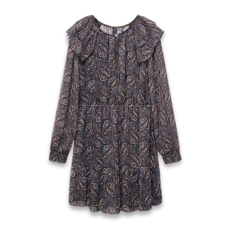 Other MNG Mini Chiffon Dress Long Sleeves Paisley Multi 16 NWT Size XXL / US 16-18 / IT 52-54 - 2 Thumbnail