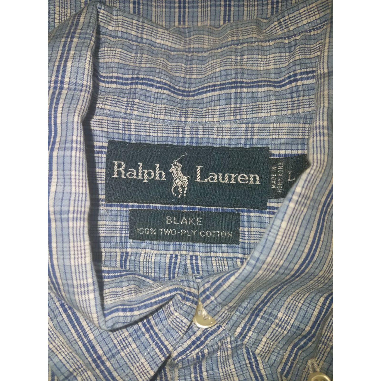 Polo Ralph Lauren Polo Ralph Lauren Blue Plaid Short Sleeve Button-Up Shirt Mens L Size US L / EU 52-54 / 3 - 6 Thumbnail