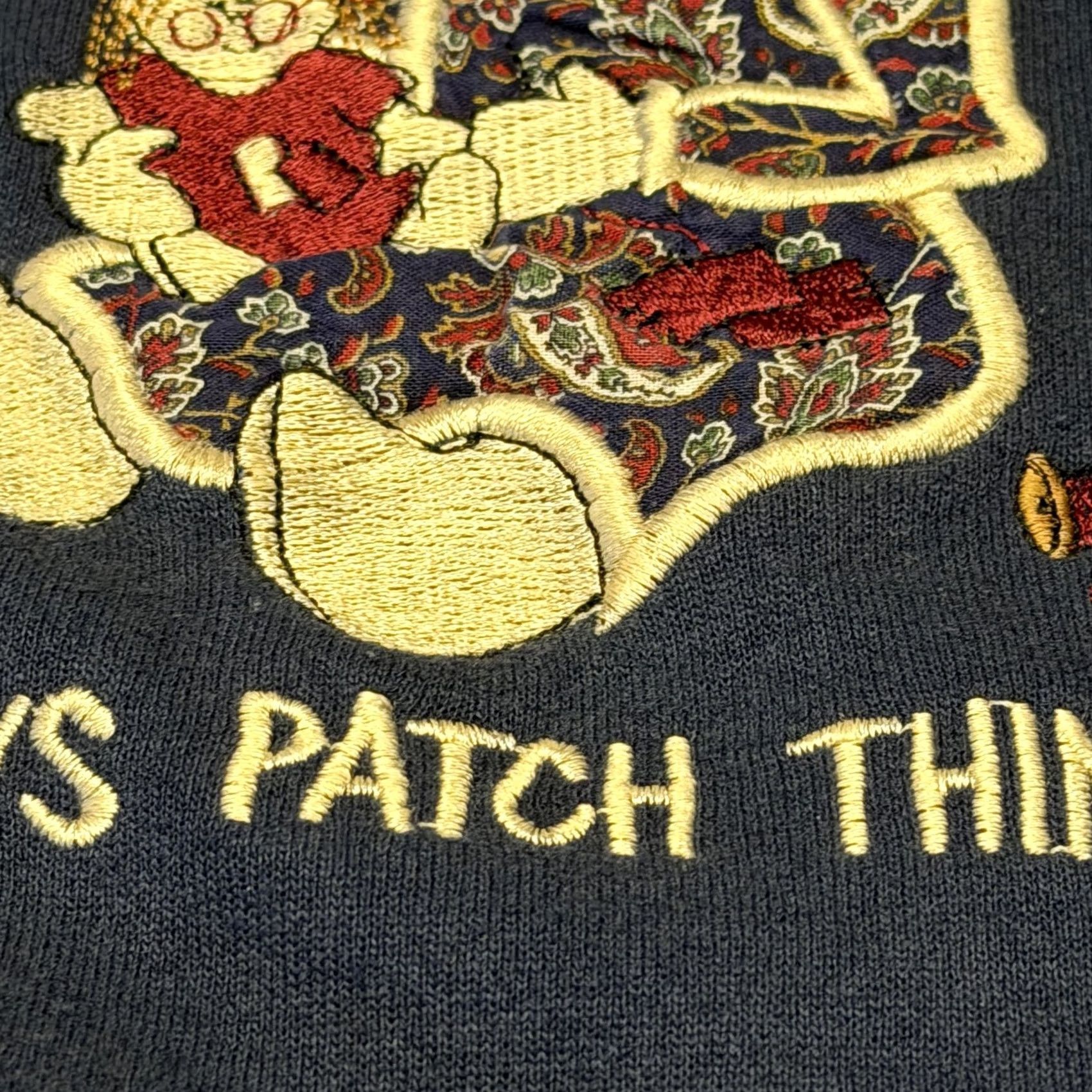 Vintage VINTAGE Cheek-O Sweatshirt Womens L Blue Grandmas Patch Things Up Graphic Sweatshirt Size L / US 10 / IT 46 - 7 Thumbnail