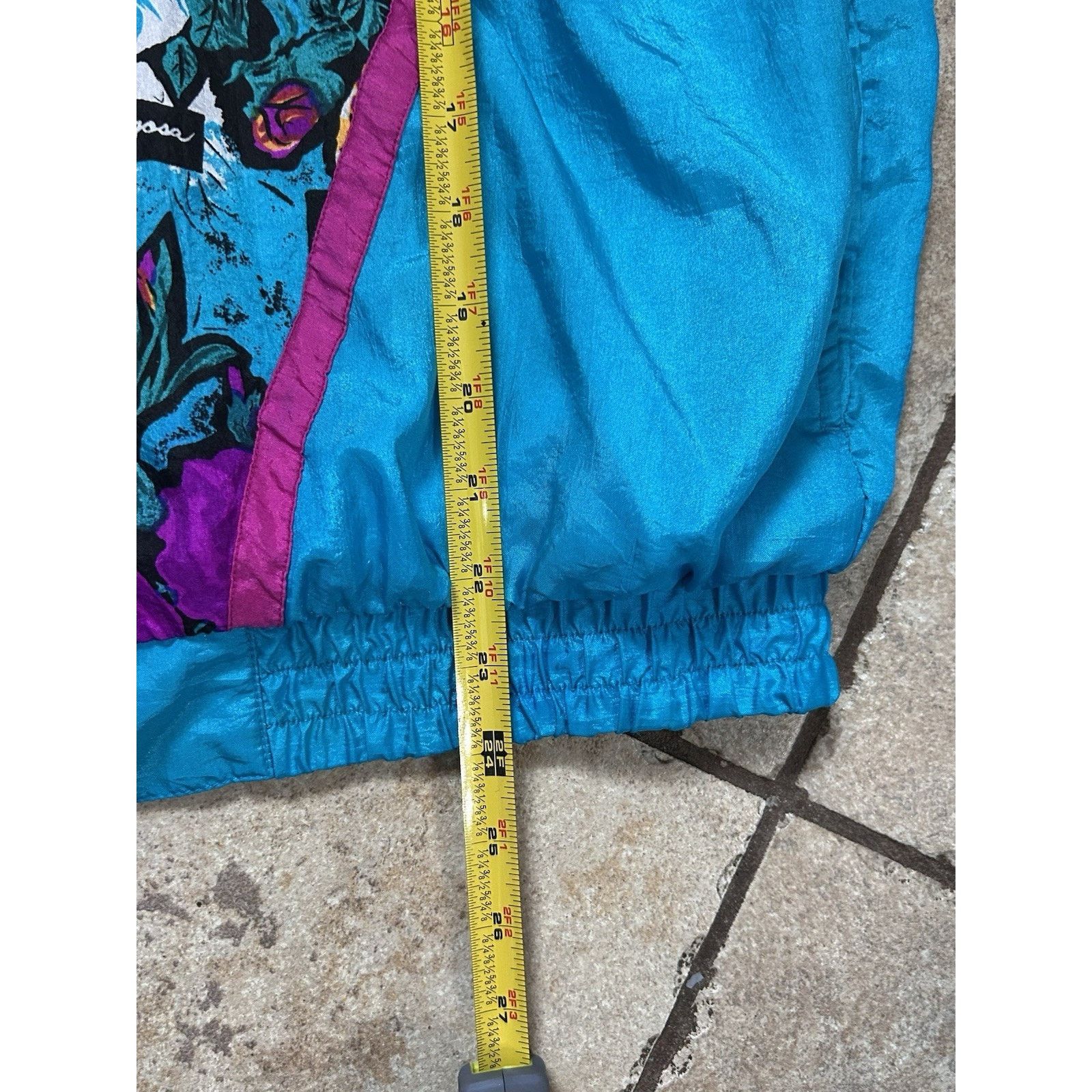 Other 1980s Women’s Jogger Tracksuit 2pc Sz Lg Teal Floral Size 30" / US 8 / IT 44 - 5 Thumbnail