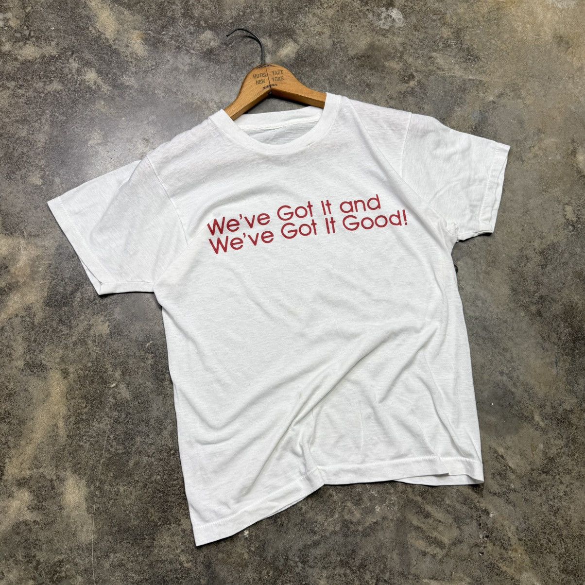 Vintage vintage 70s 80s weve got it paper thin fitted tshrit Size US L / EU 52-54 / 3 - 1 Thumbnail