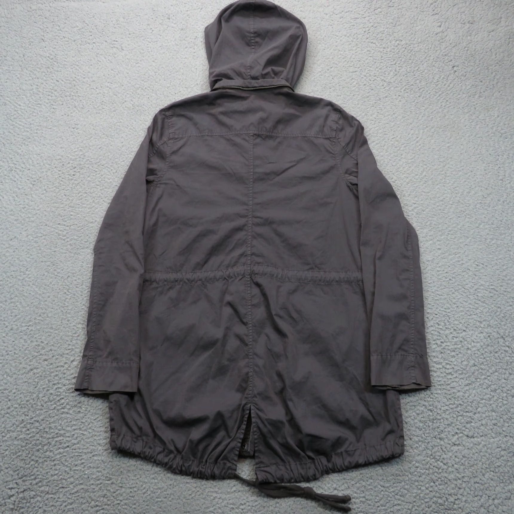 James Perse James Perse Jacket Women Gray Utility Parka Hooded Fishtail Full Zip Snap Pack Size S / US 4 / IT 40 - 2 Thumbnail