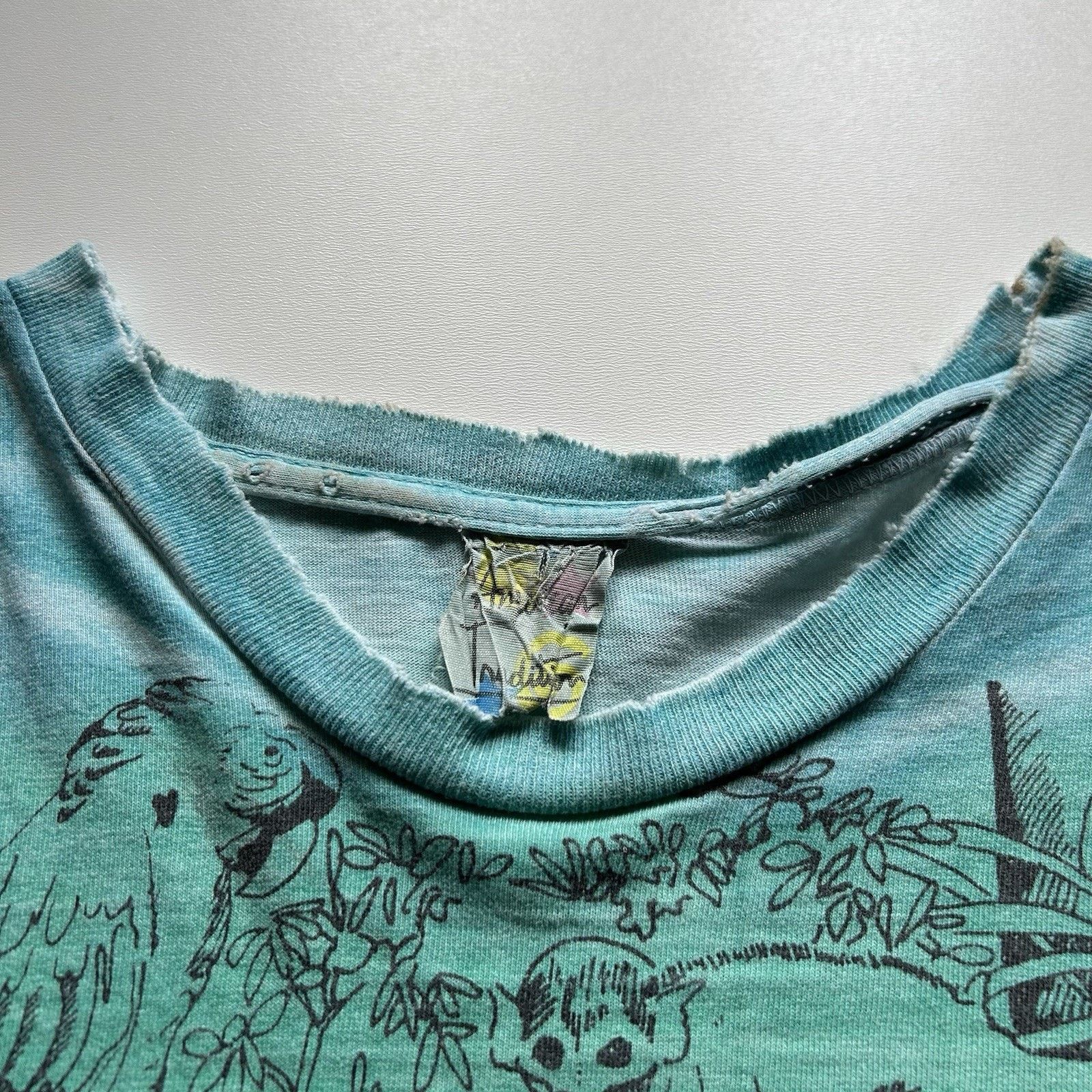 Vintage Vintage 90s Rainforest Animal Art Shirt XL Tie Dye Distress Size US XL / EU 56 / 4 - 7 Thumbnail