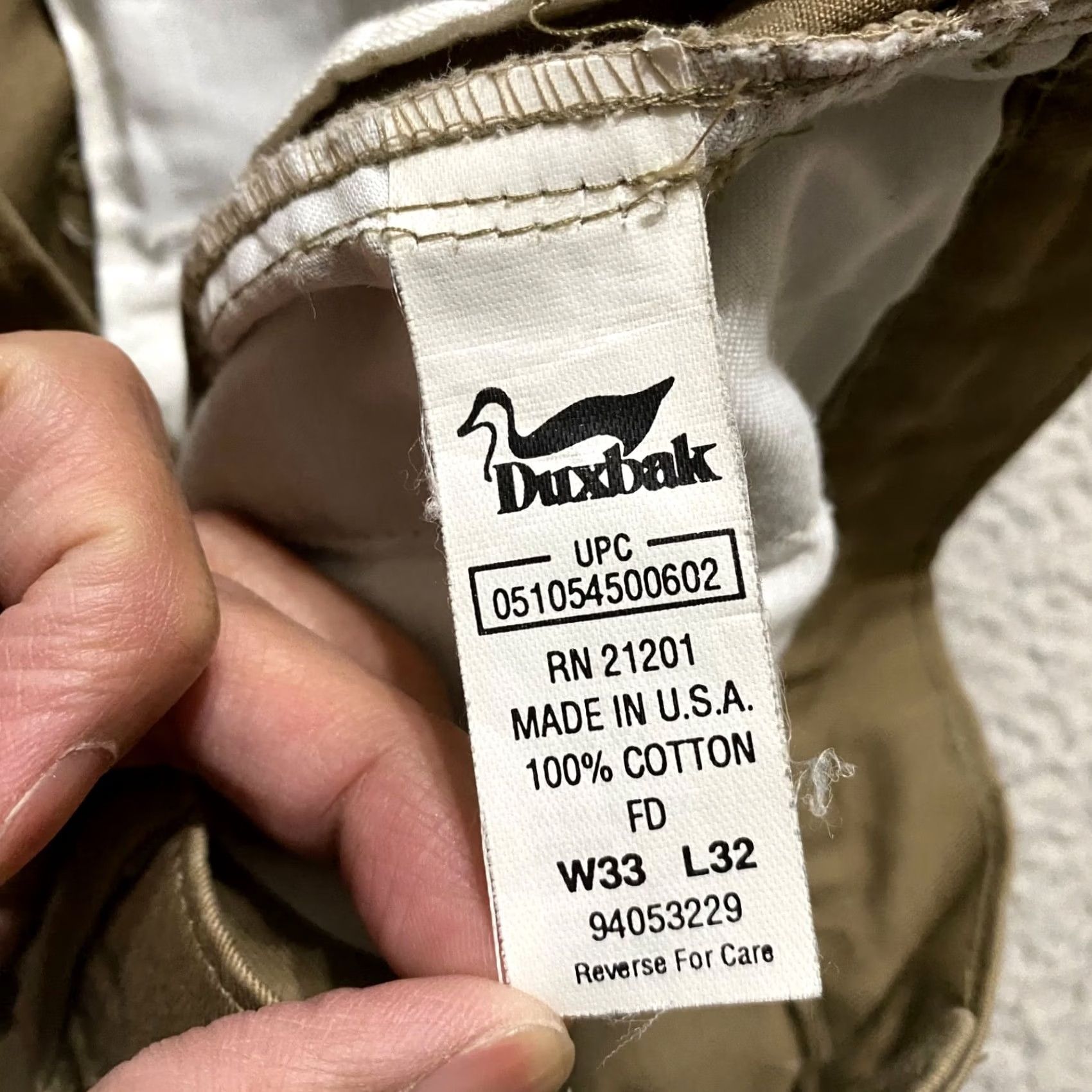 Vintage VINTAGE Duxbak Pants Beige Straight Pleated High Rise Mens Business Casual Brown Cotton Chino 33x32 Size US 37 - 4 Thumbnail