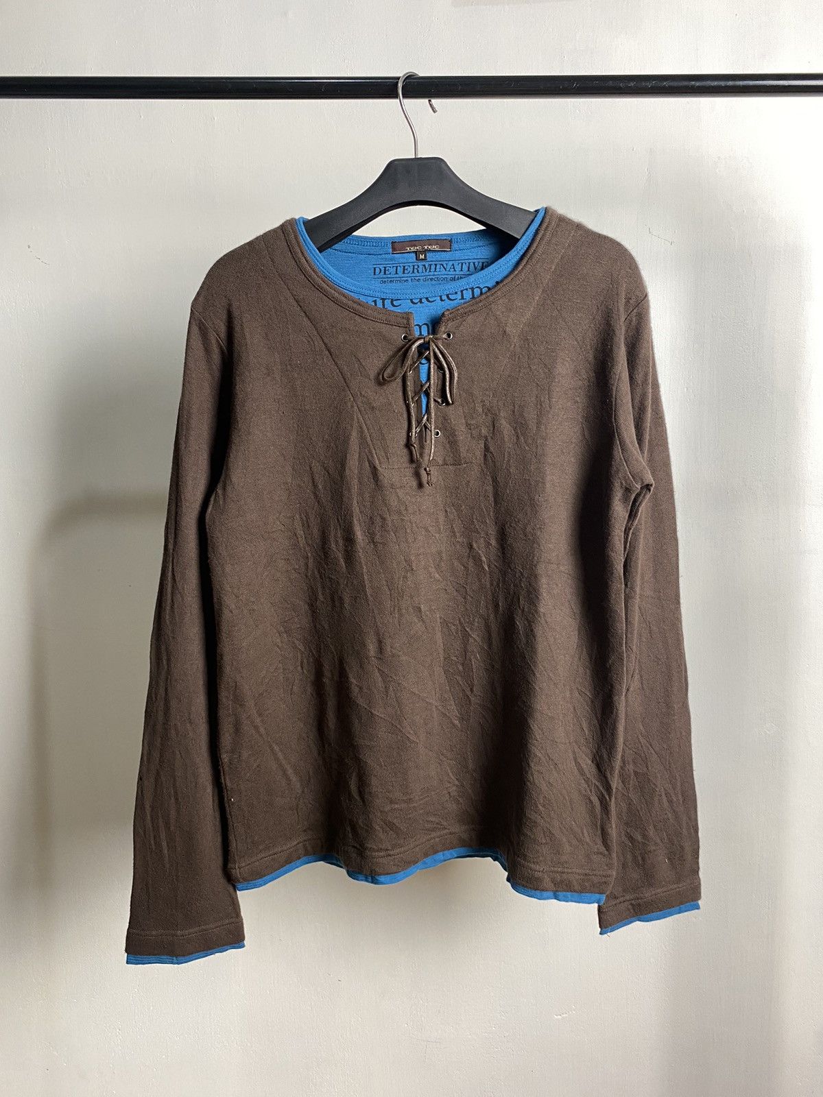 Hysteric Glamour × If Six Was Nine × Japanese Brand TocToc Double Layer Poem Laces Up Longsleeve Size US M / EU 48-50 / 2 - 2 Thumbnail