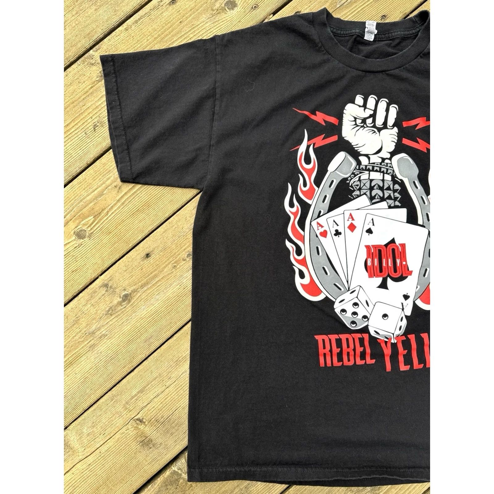 AAA Billy Idol Rebel Yell T Shirt Rock Band Tee Black Graphic L Mens Size US L / EU 52-54 / 3 - 2 Thumbnail