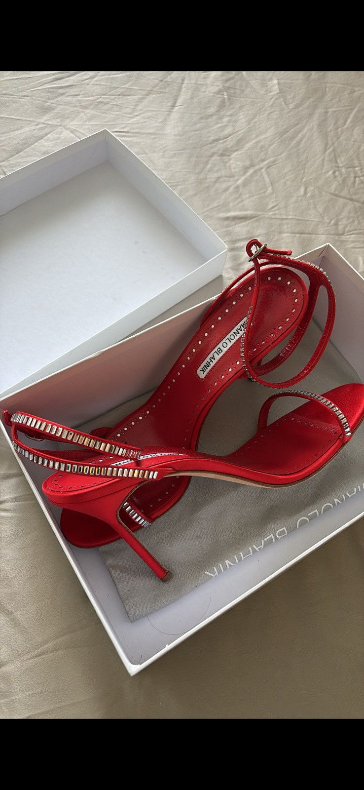Manolo Blahnik Manolo Blahnik Crystal Open Toe Heels Size 42 Size US 11 / IT 41 - 4 Thumbnail