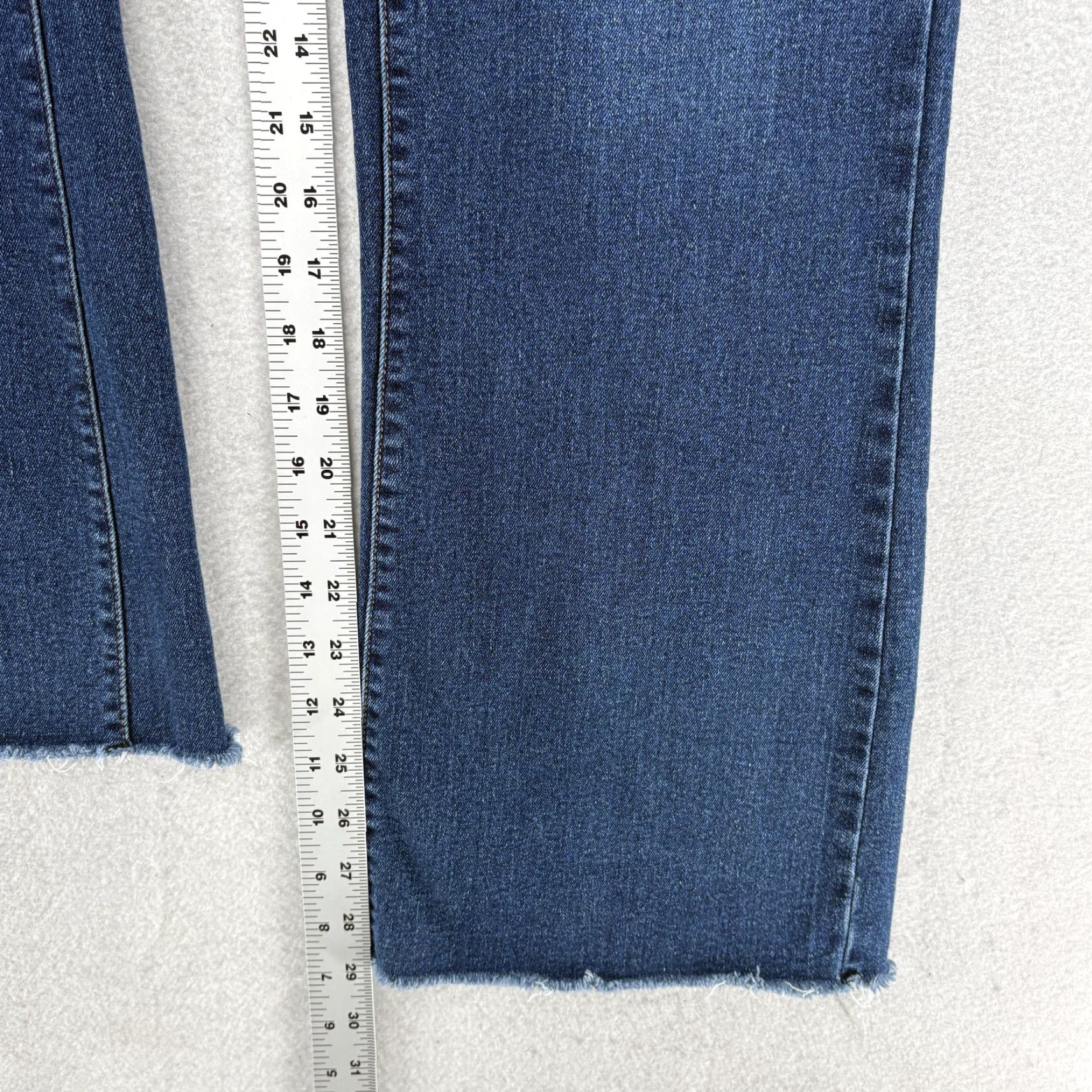 Nicole Miller Nicole Miller Jeans Women 14 Blue Medium Wash Bootcut Distressed Stretch 5-Pocket High Rise Casual Womens Size 36" / US 14 / IT 50 - 7 Thumbnail
