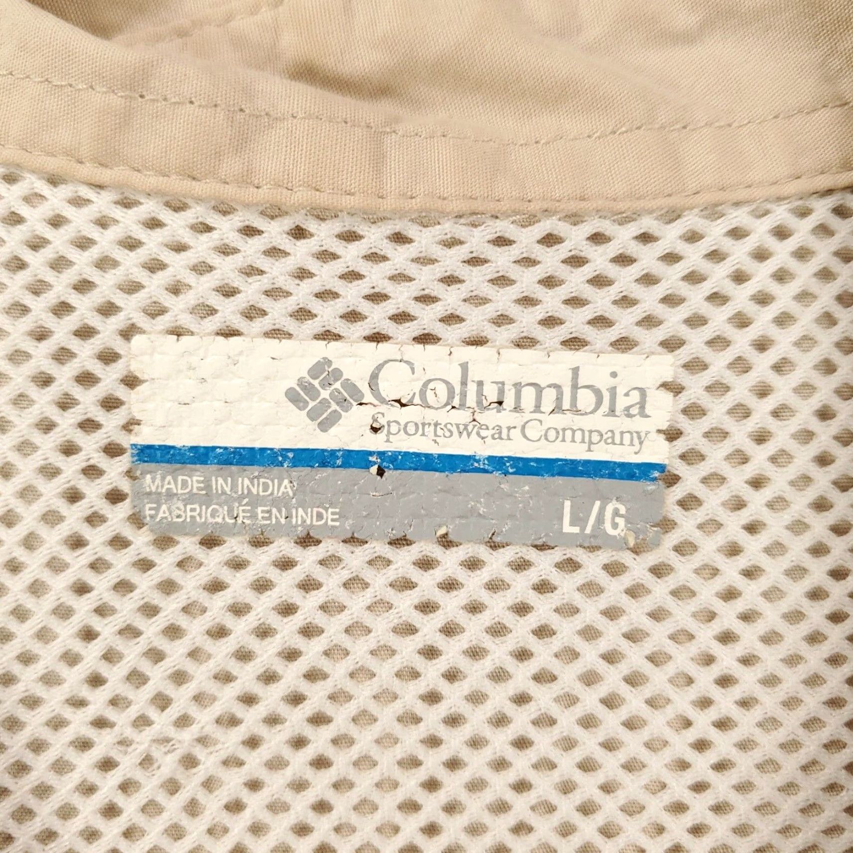 Vintage Columbia PFG Shirt Mens Large Beige Short Sleeve Button-Up Collared Breathable Outdoor Fishing PFG Performance Gear Size US L / EU 52-54 / 3 - 4 Thumbnail