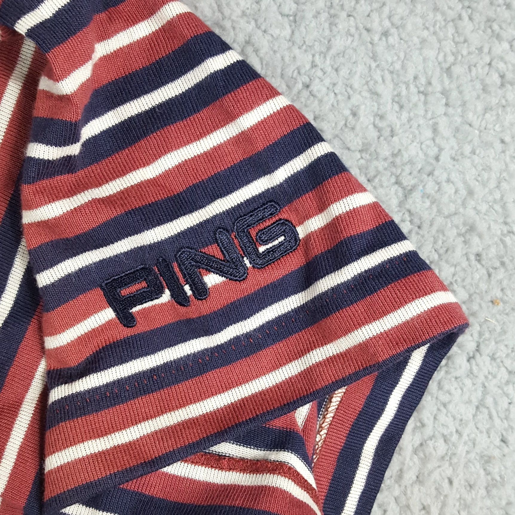 Vintage VINTAGE Y2K Preppy Cleveland Golf Striped Skate Polo Shirt Size US L / EU 52-54 / 3 - 6 Thumbnail