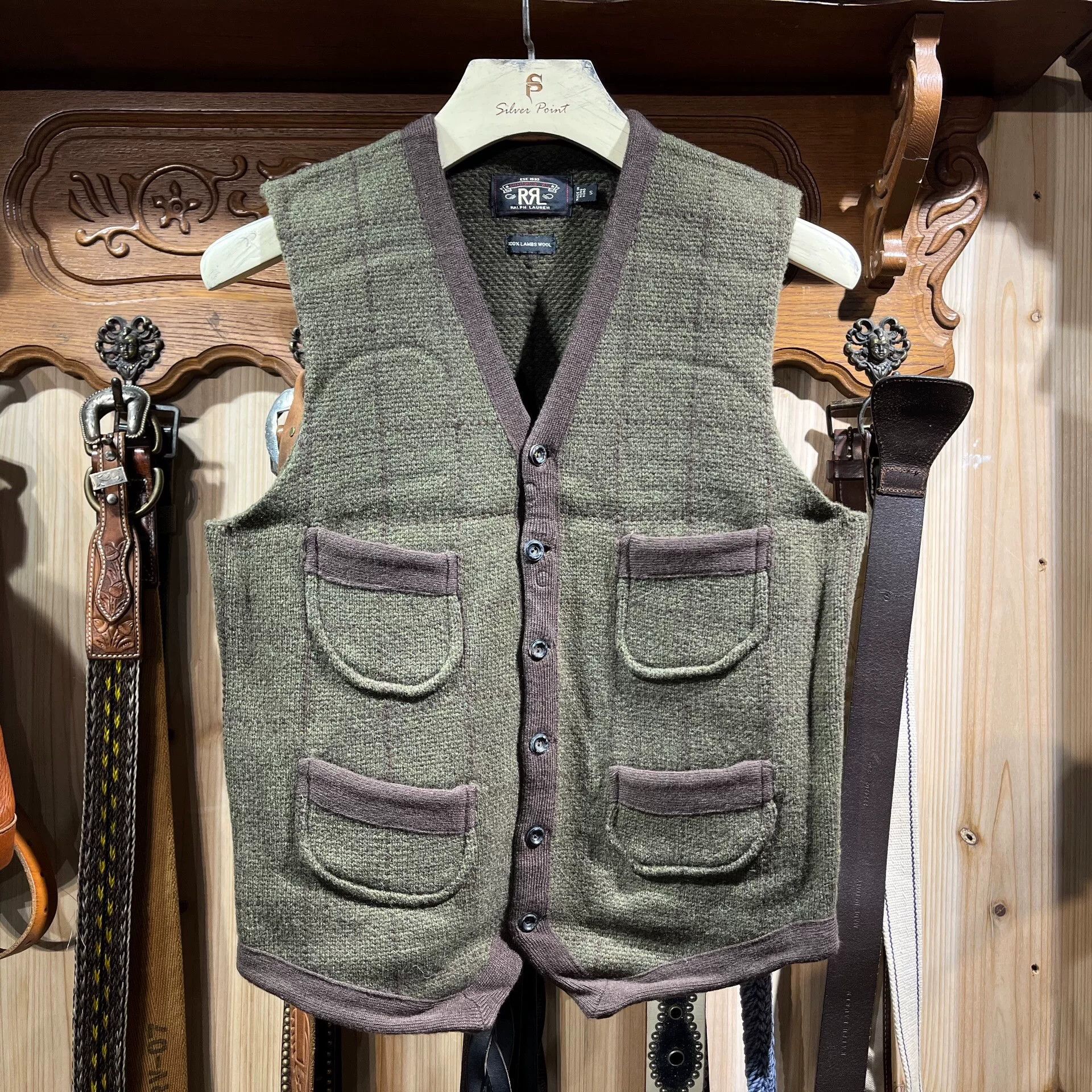 RRL Ralph Lauren vintage rrl wool knit vest by ralph lauren Size US S / EU 44-46 / 1 - 1 Thumbnail