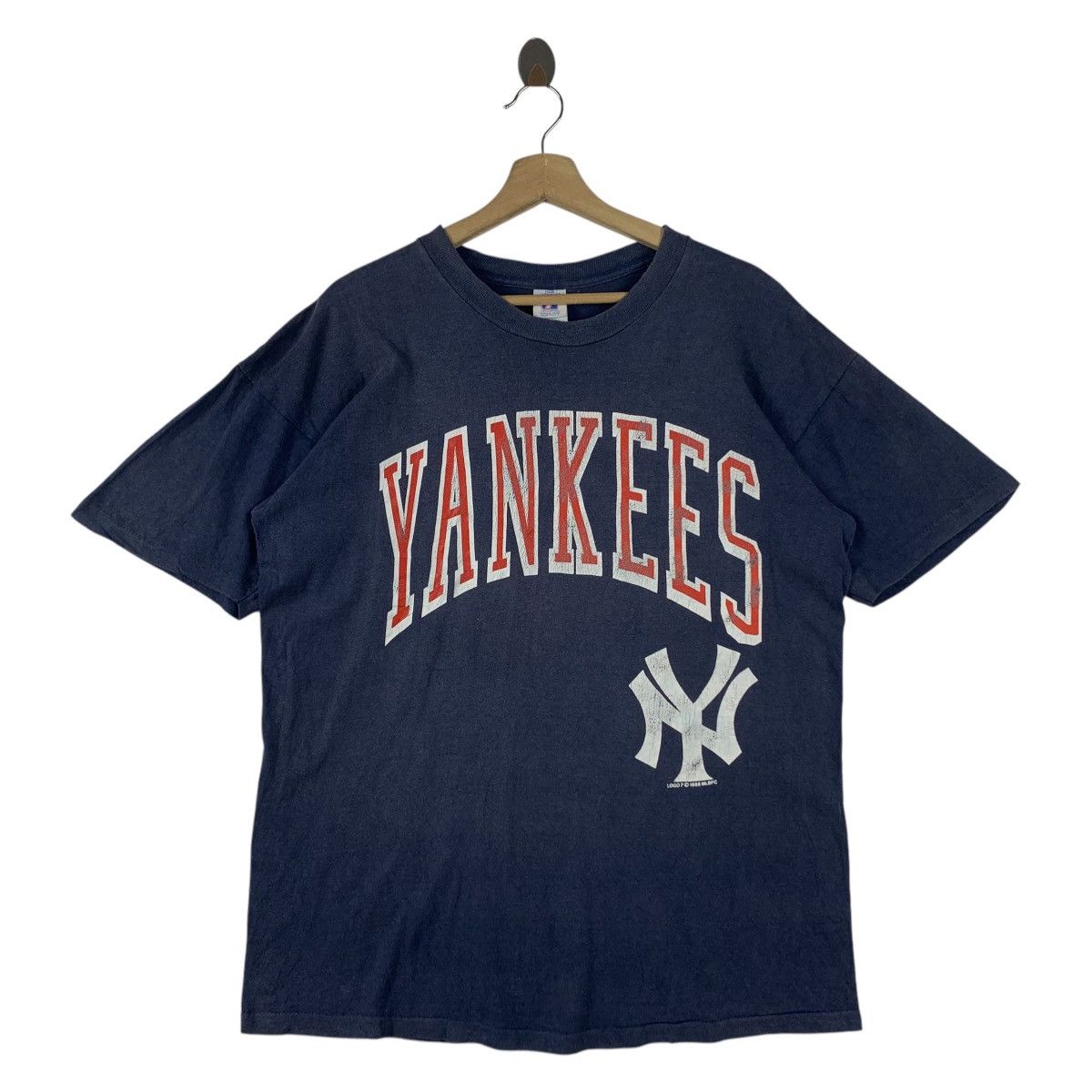 MLB × Vintage Vintage NEW YORK YANKEES MLb big spellout tee shirt Size US L / EU 52-54 / 3 - 1 Thumbnail