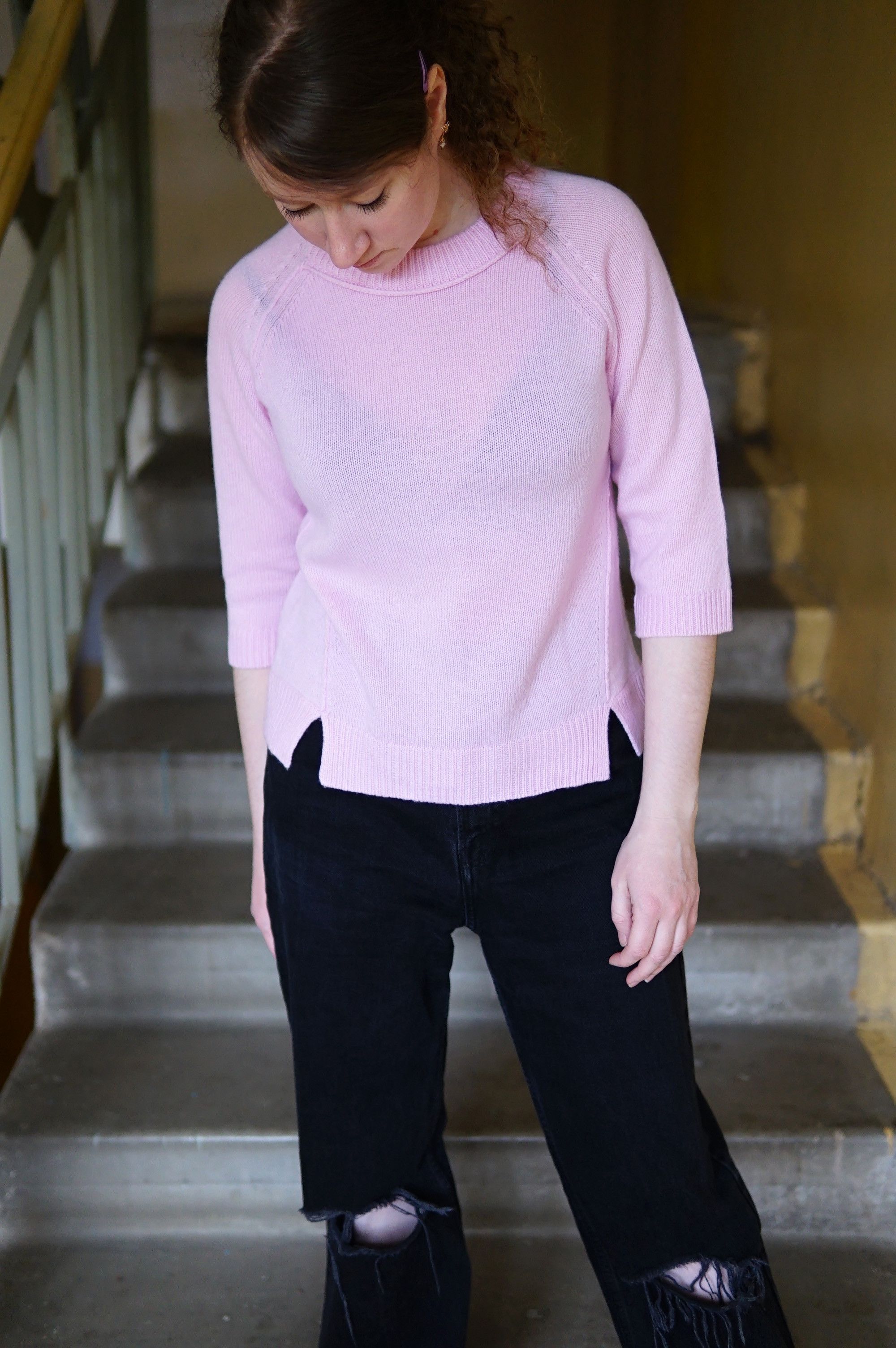 image of Allude Pink Sweater Cashmere, Women's (Size Small)