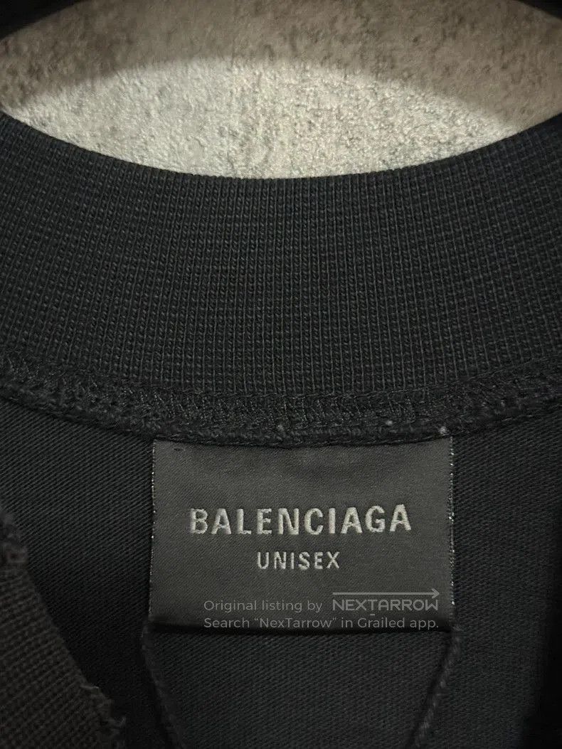 Balenciaga Balenciaga Black Red Tape Stitch 3B Embroidery Tee. Size US S / EU 44-46 / 1 - 3 Thumbnail