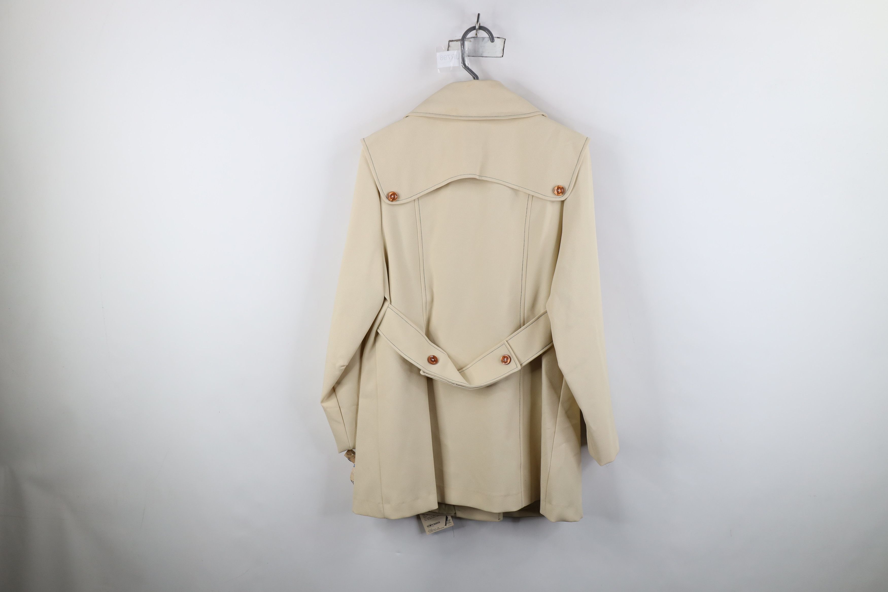 Vintage Deadstock Vintage 60s Streetwear Breasted Trench Coat Jacket Size XXL / US 16-18 / IT 52-54 - 13 Thumbnail