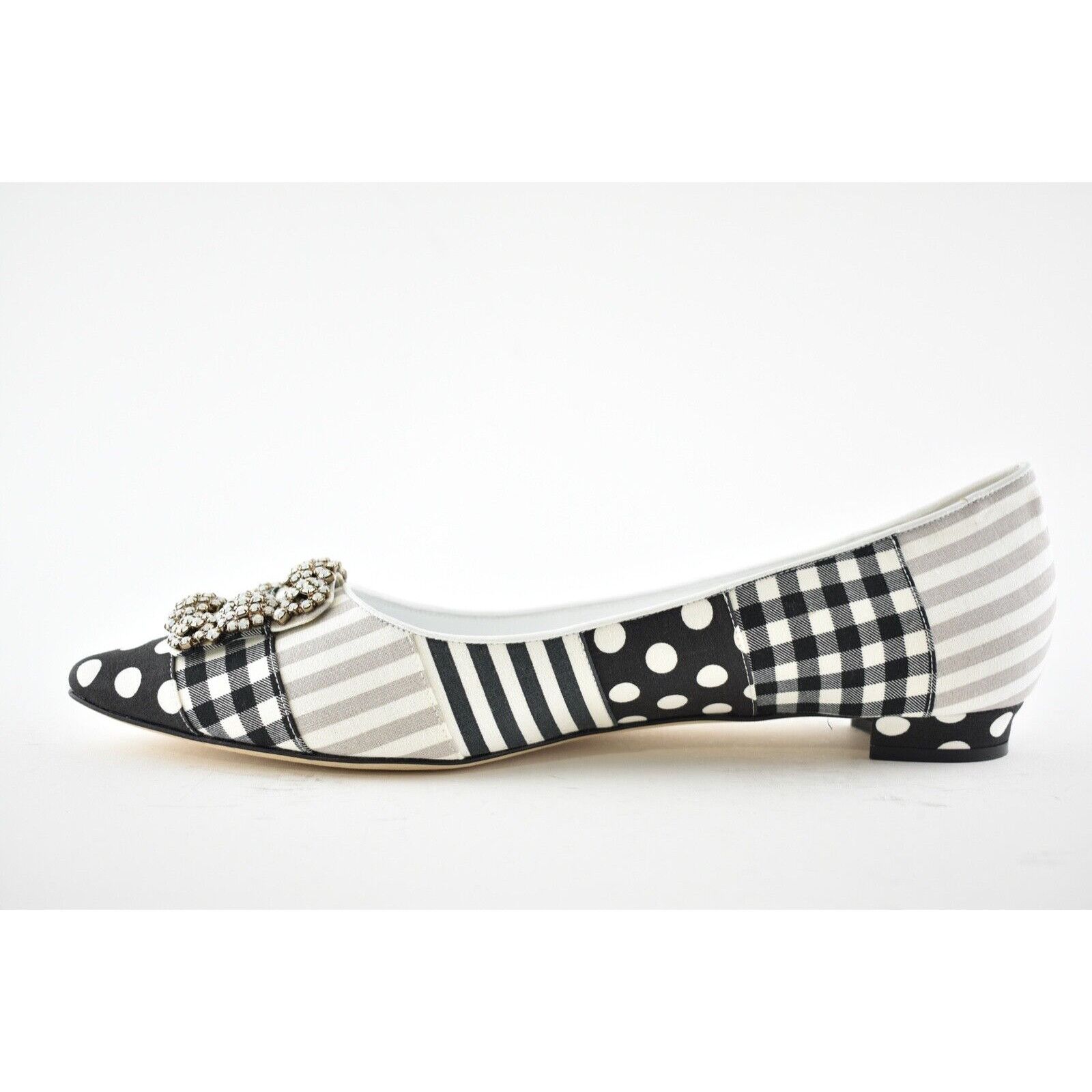 Manolo Blahnik Hangisi Flat Patches Jewel Buckle Classic Ballet 41.5 Size US 11.5 / IT 41.5 - 9 Thumbnail