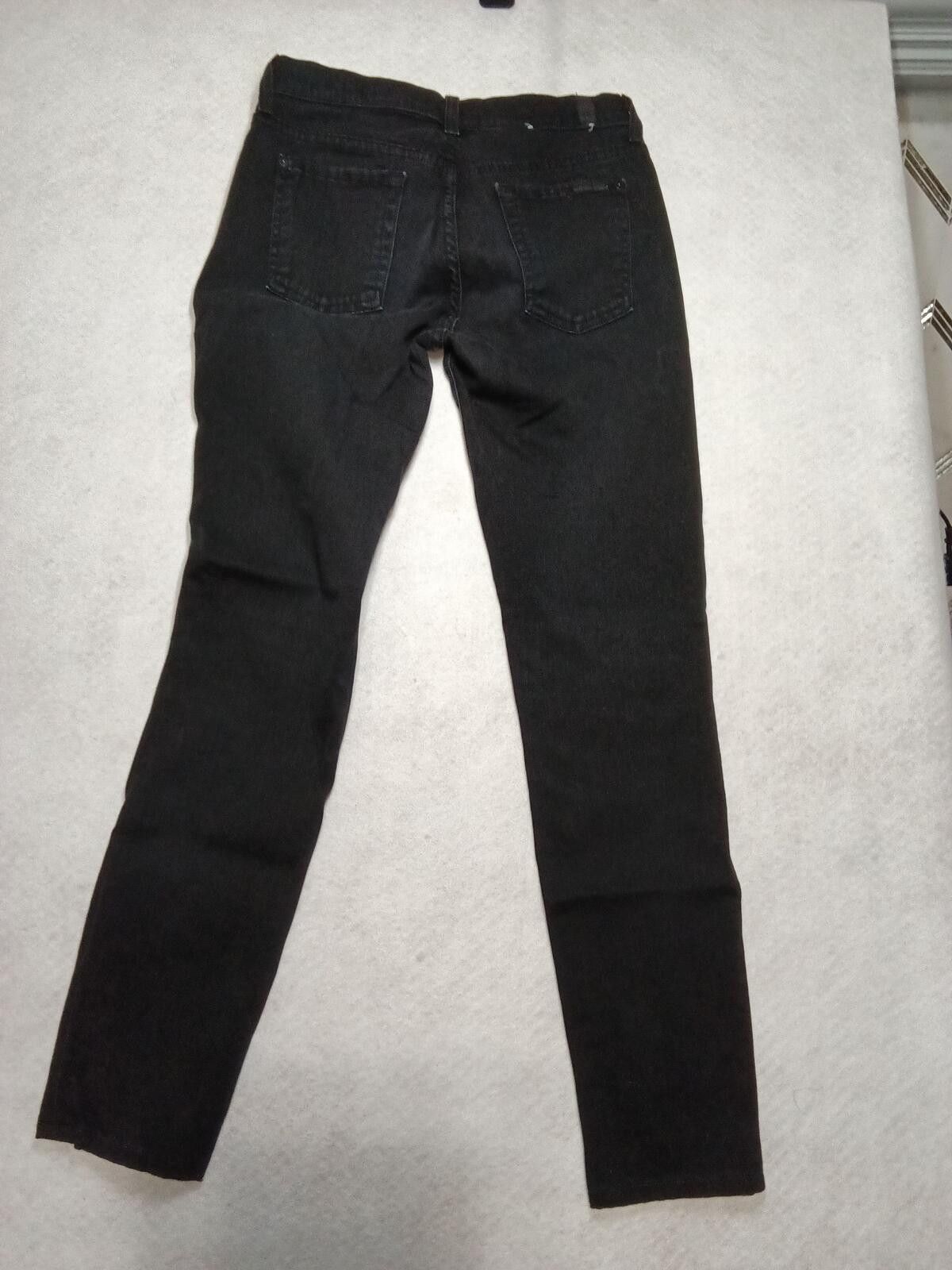 7 For All Mankind 7 For All Mankind The Skinny Black Jeans Size 26 US 2/4 Size 26" / US 2 / IT 38 - 4 Thumbnail