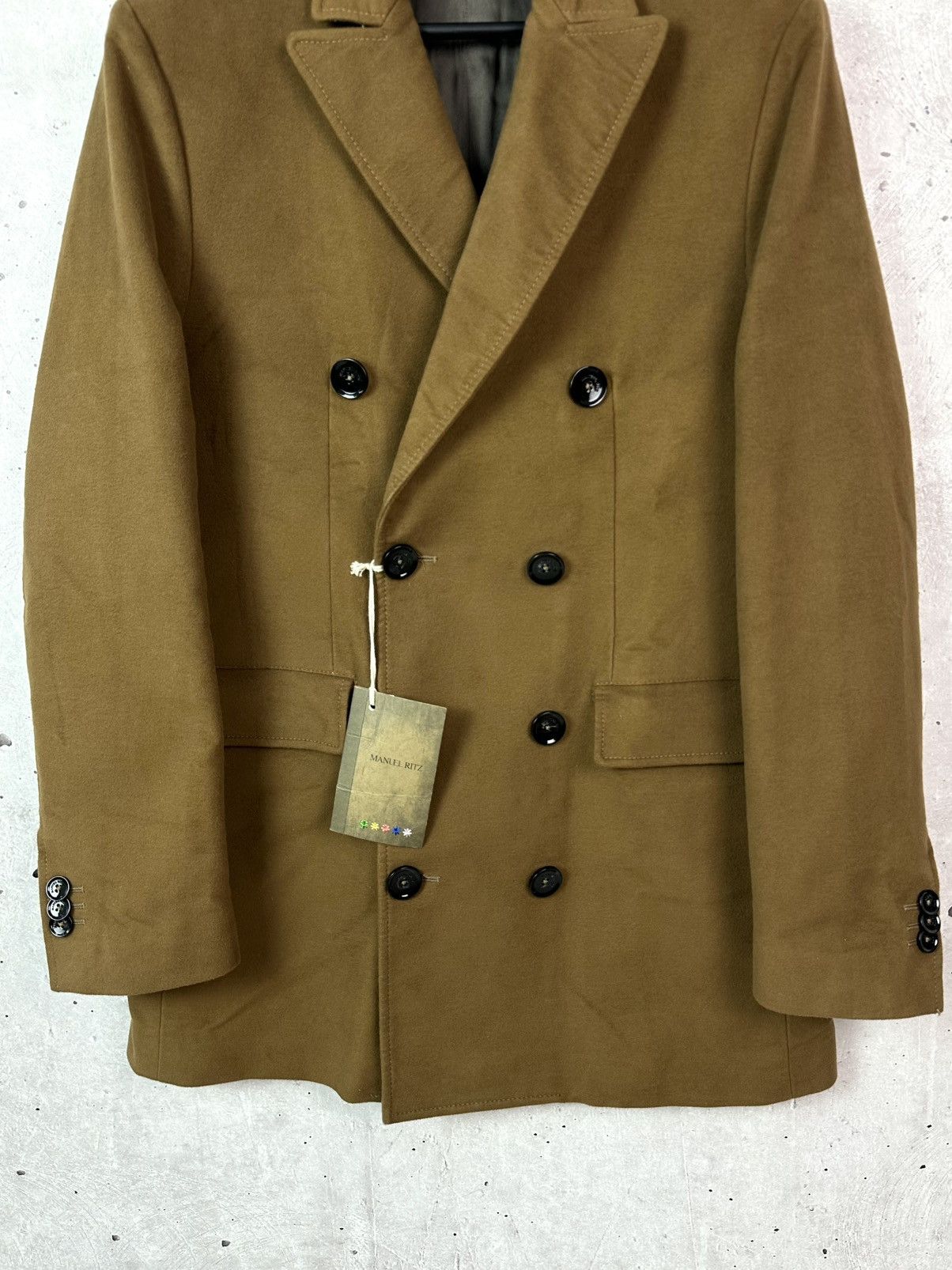 Other NWT Manuel Ritz Double Breasted Cotton Mustard Men’s Coat Size US M / EU 48-50 / 2 - 3 Thumbnail