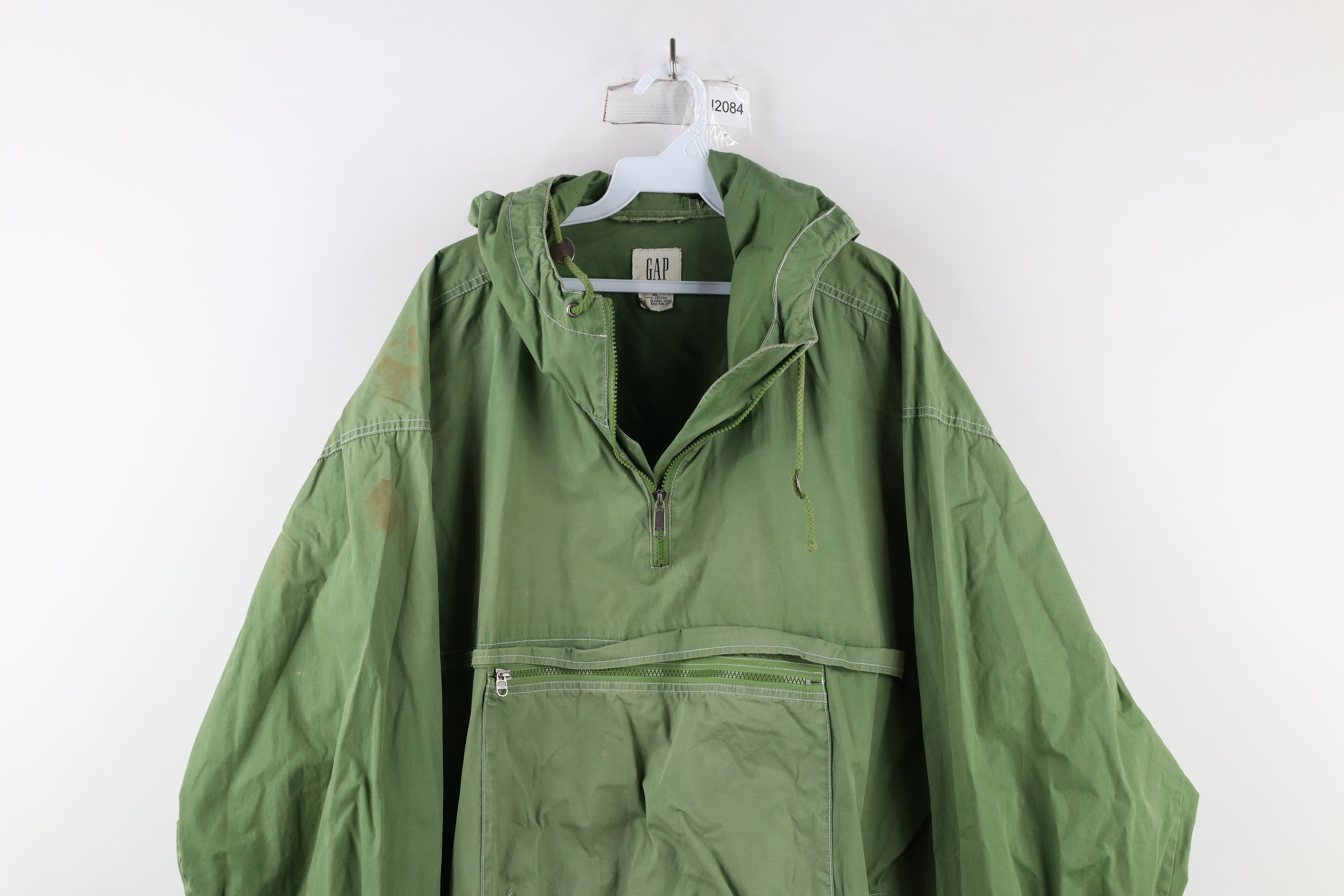 Gap × Vintage Vintage 90s Gap Hooded Pullover Anorak Jacket Green Size US XL / EU 56 / 4 - 2 Thumbnail