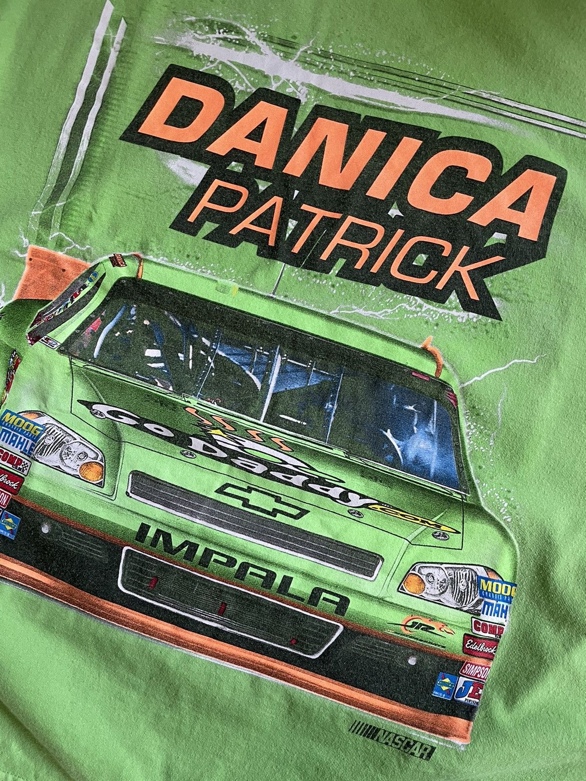 NASCAR × Vintage Vintage NASCAR Danica Patrick T-Shirt Go Daddy Racing Tee Size US XL / EU 56 / 4 - 2 Thumbnail