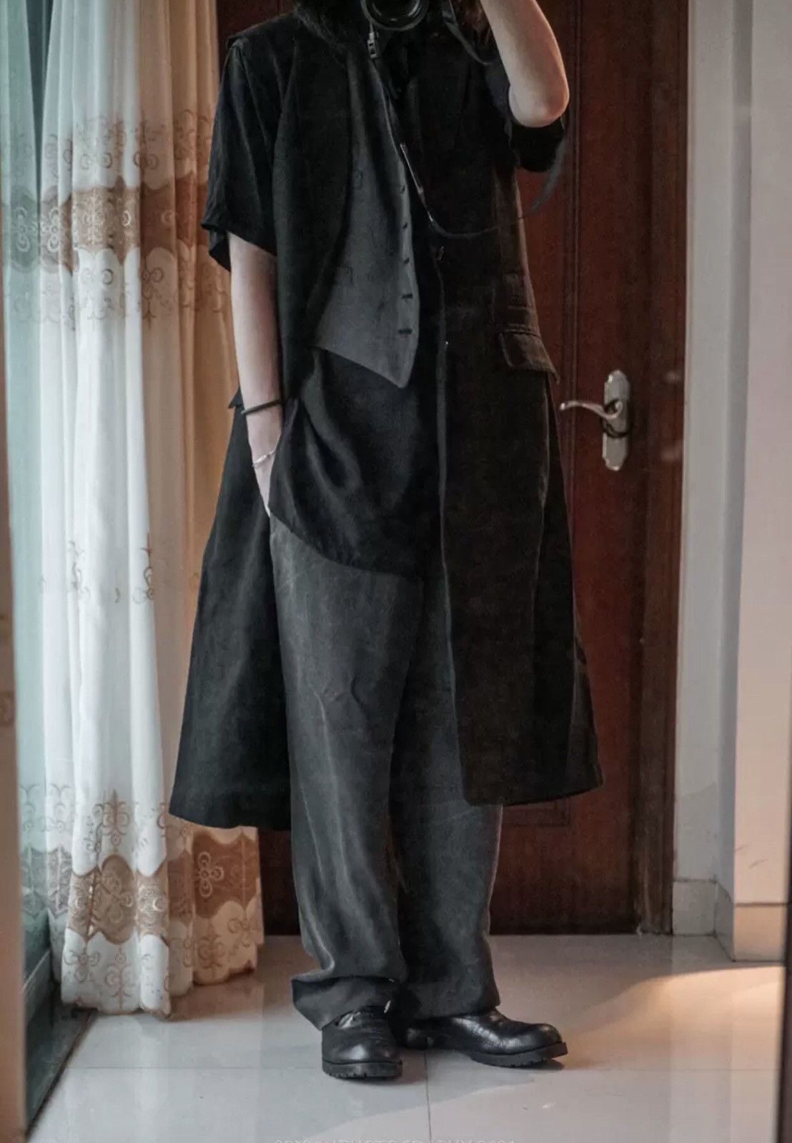 Yohji Yamamoto Yohji Yamamoto 04ss Show Linen Sleeveless Coat 2412- Size US L / EU 52-54 / 3 - 3 Thumbnail
