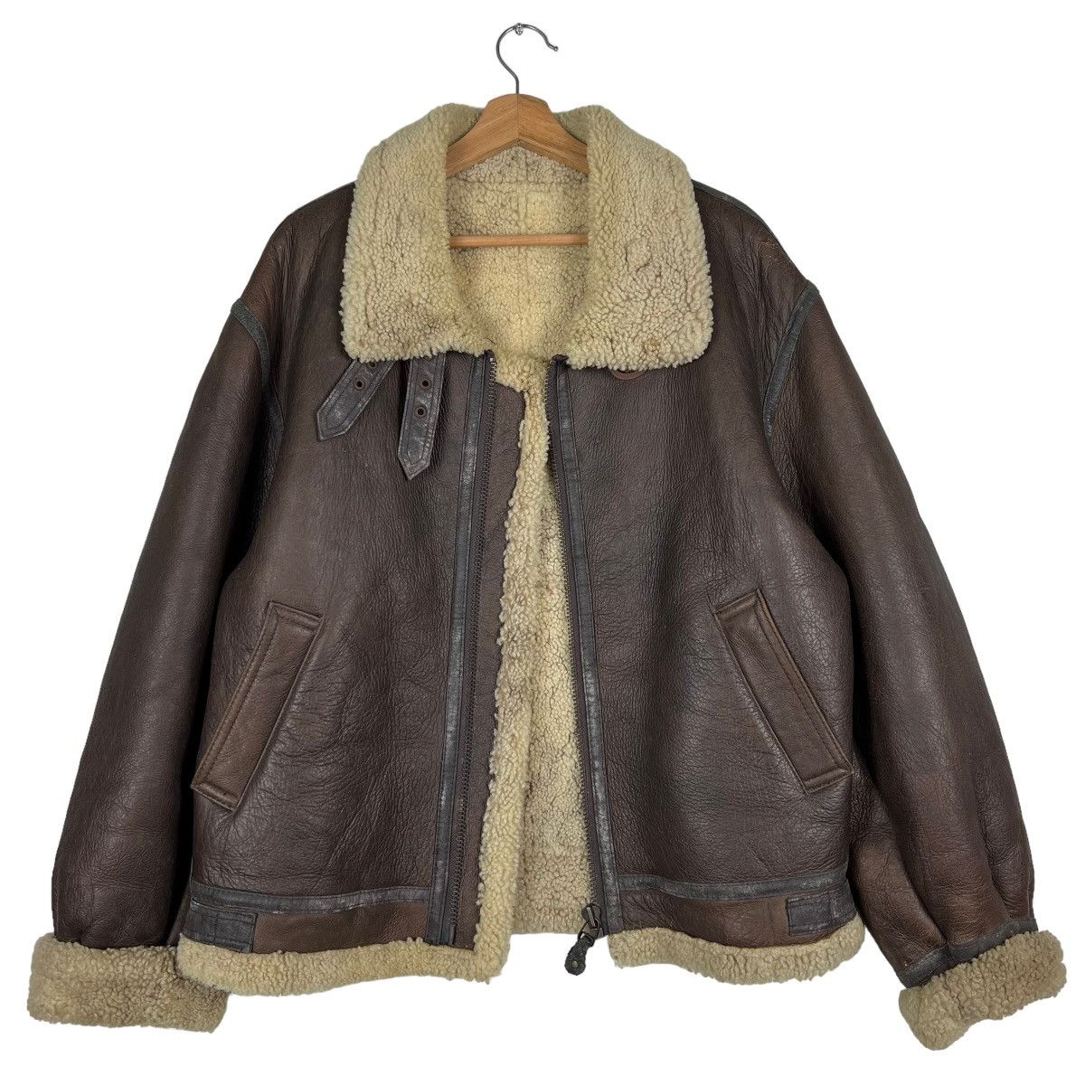 Vintage 🔥 VINTAGE B-3 SHEARLING LEATHER JACKET Size US M / EU 48-50 / 2 - 3 Thumbnail