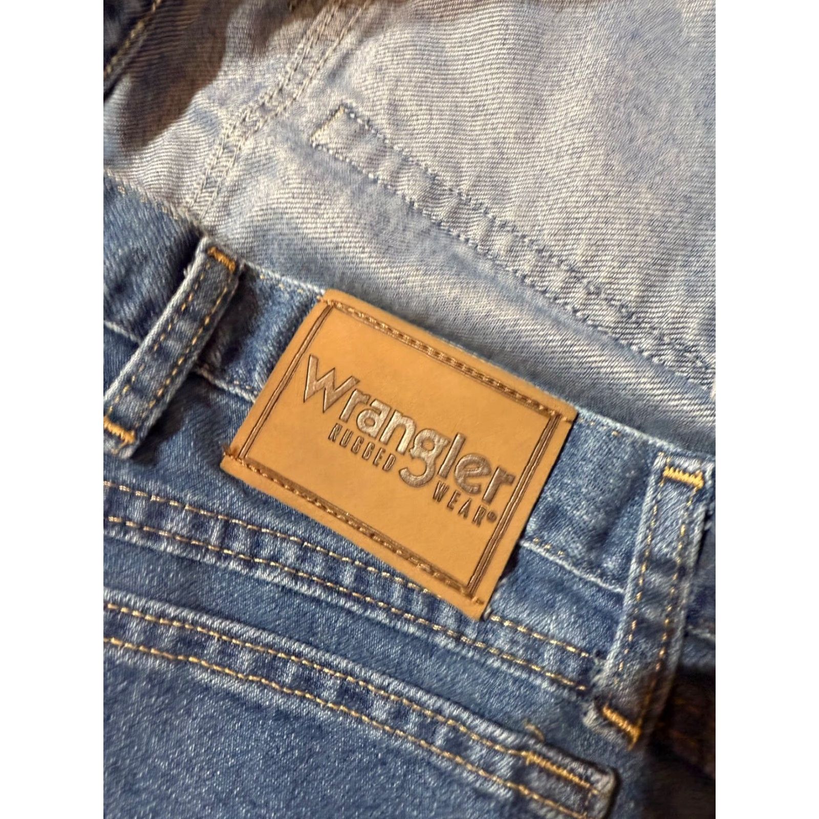 Wrangler Wrangler Rugged Wear Jeans Bootcut Men 42 Blue Denim 42X32 Cotton Blend 5-Pocket Stretch Relaxed M Size US 42 / EU 58 - 4 Thumbnail