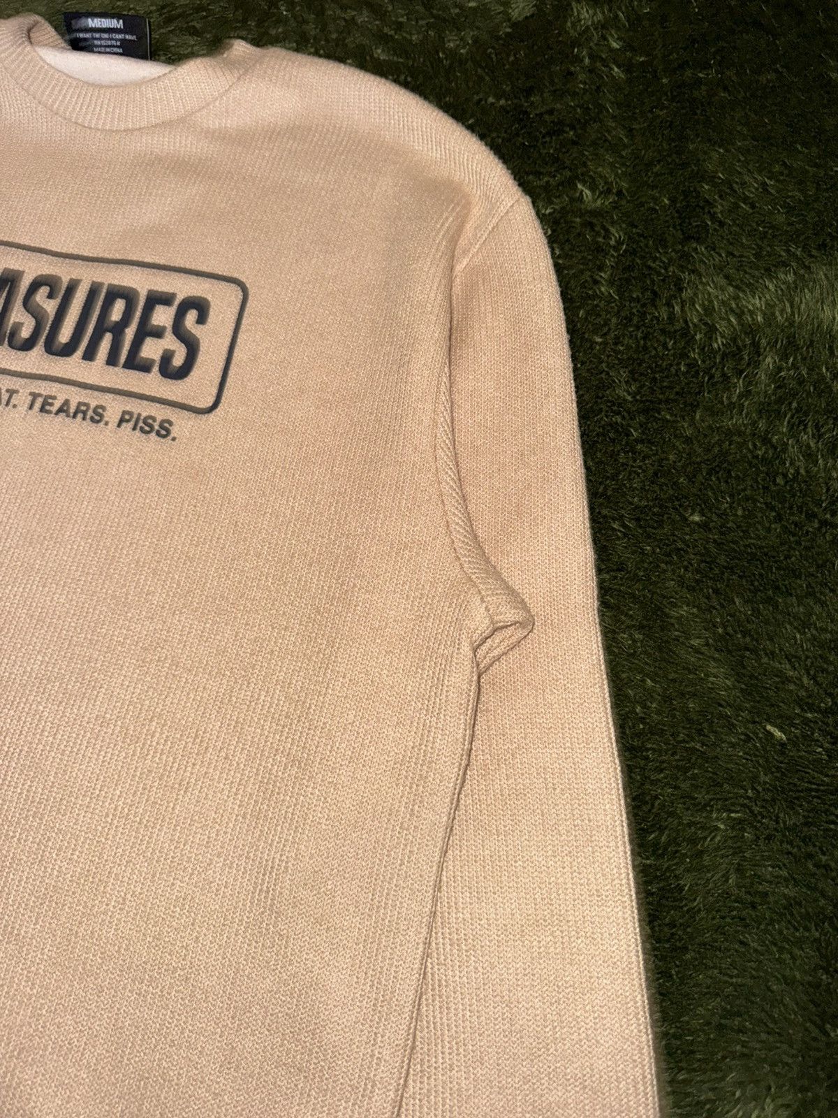 Pleasures [M] Pleasures Fresno Crack Logo Relaxed Fit Knit Size US M / EU 48-50 / 2 - 5 Thumbnail