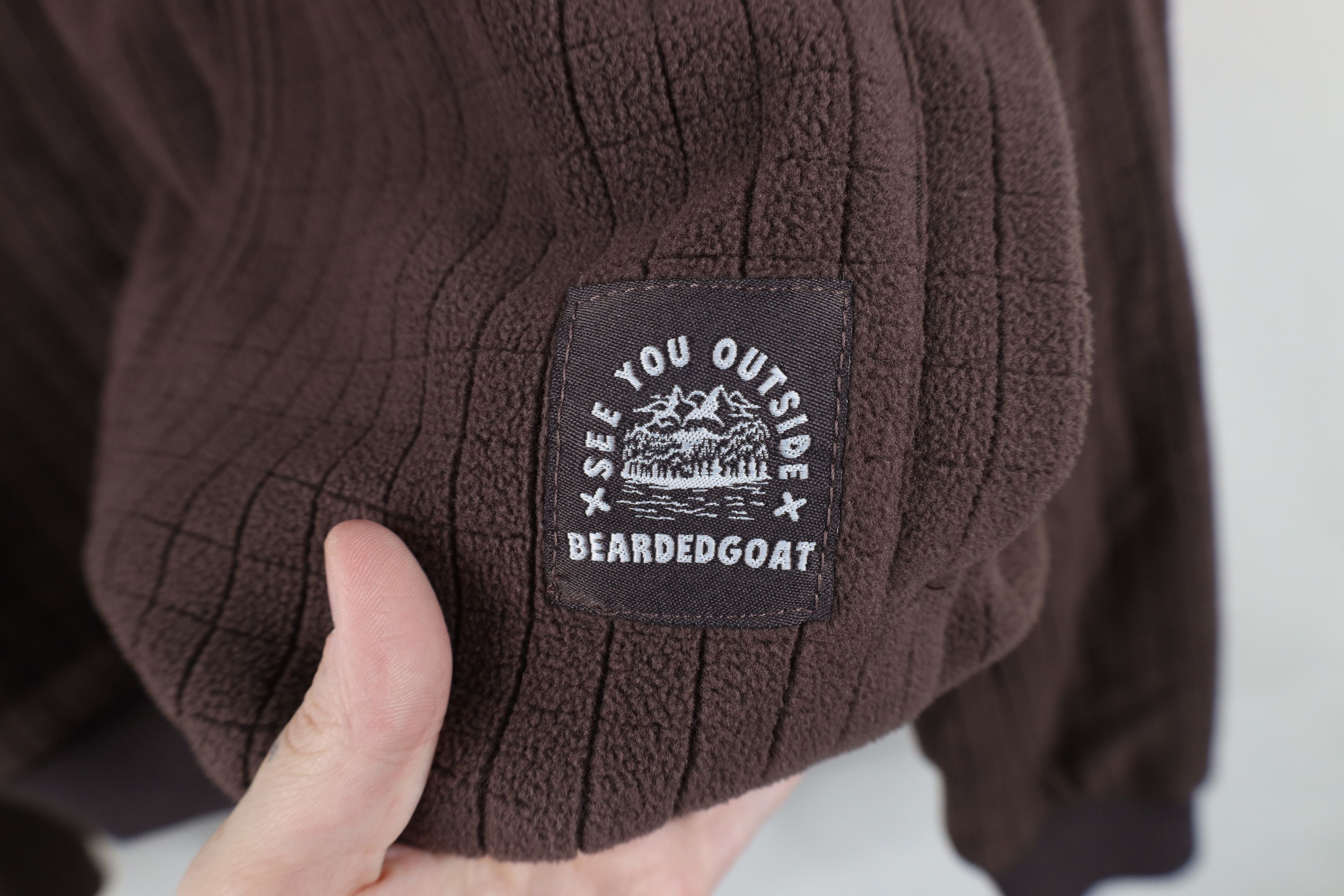 Vintage Beardedgoat Spell Out Sierra Fleece Hoodie Sweatshirt Brown Size M / US 6-8 / IT 42-44 - 4 Thumbnail