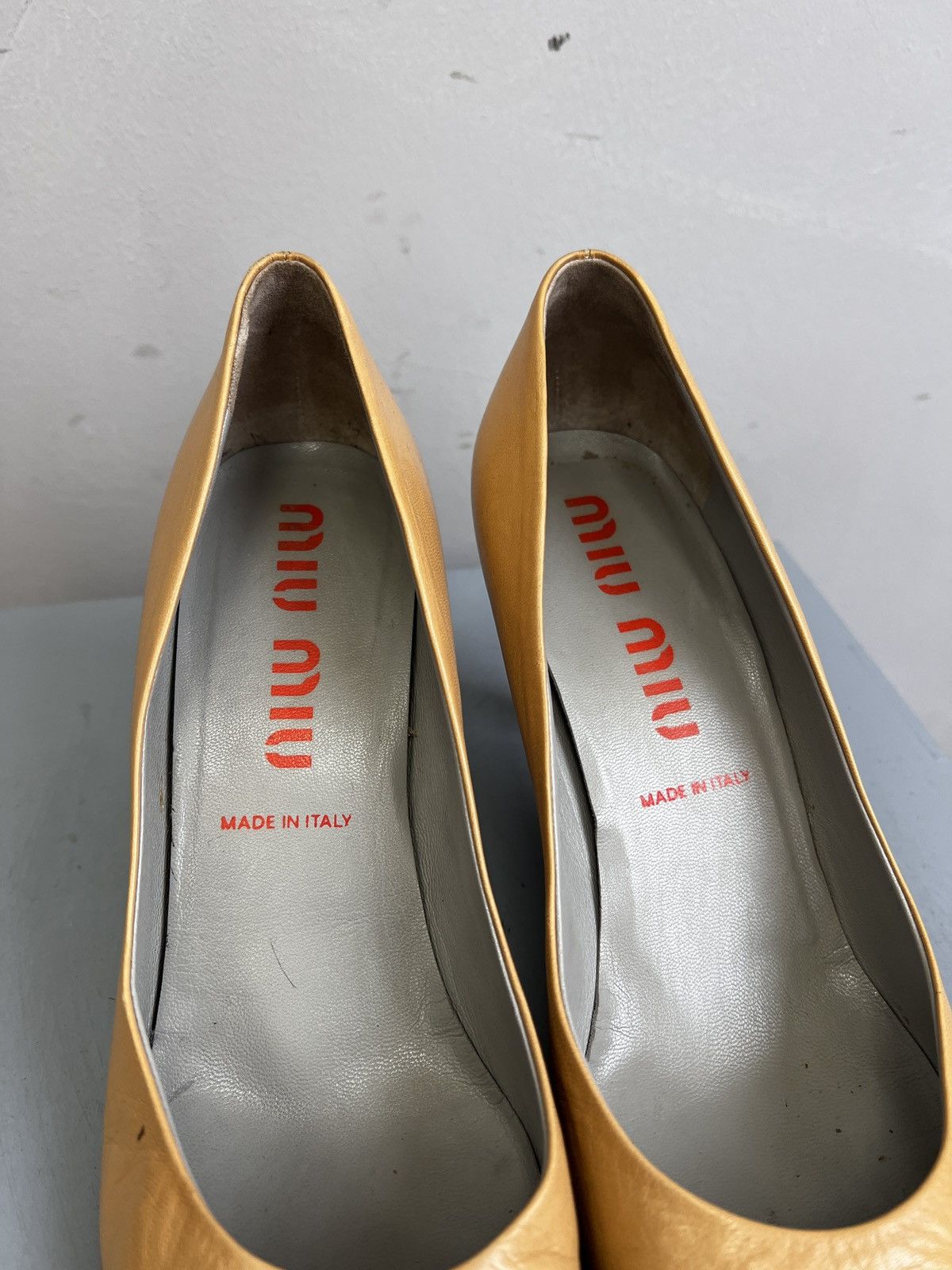 Designer × Miu Miu VINTAGE HYPE HEEL LEATHER MIU MIU SHOES LEATHER Size US 9.5 / IT 39.5 - 2 Thumbnail