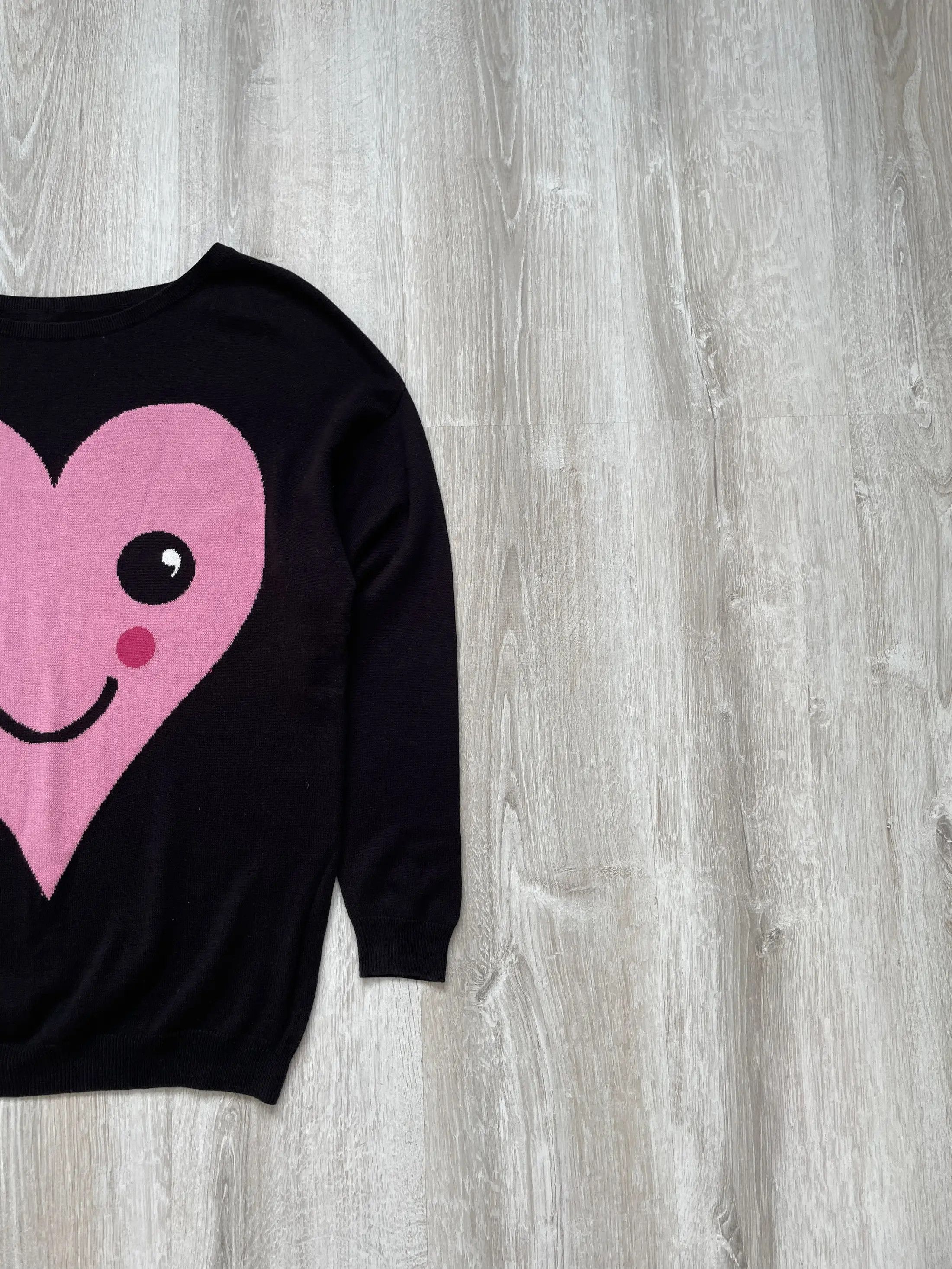 If Six Was Nine Vintage Y2K Hear Smile Japan Style Knit Sweater Size US S / EU 44-46 / 1 - 3 Thumbnail