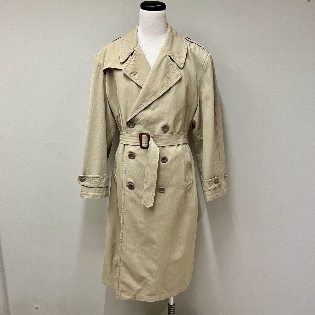 image of Maison Margiela 22Ss Beige Double-Breasted Trench Coat, Men's (Size Medium)