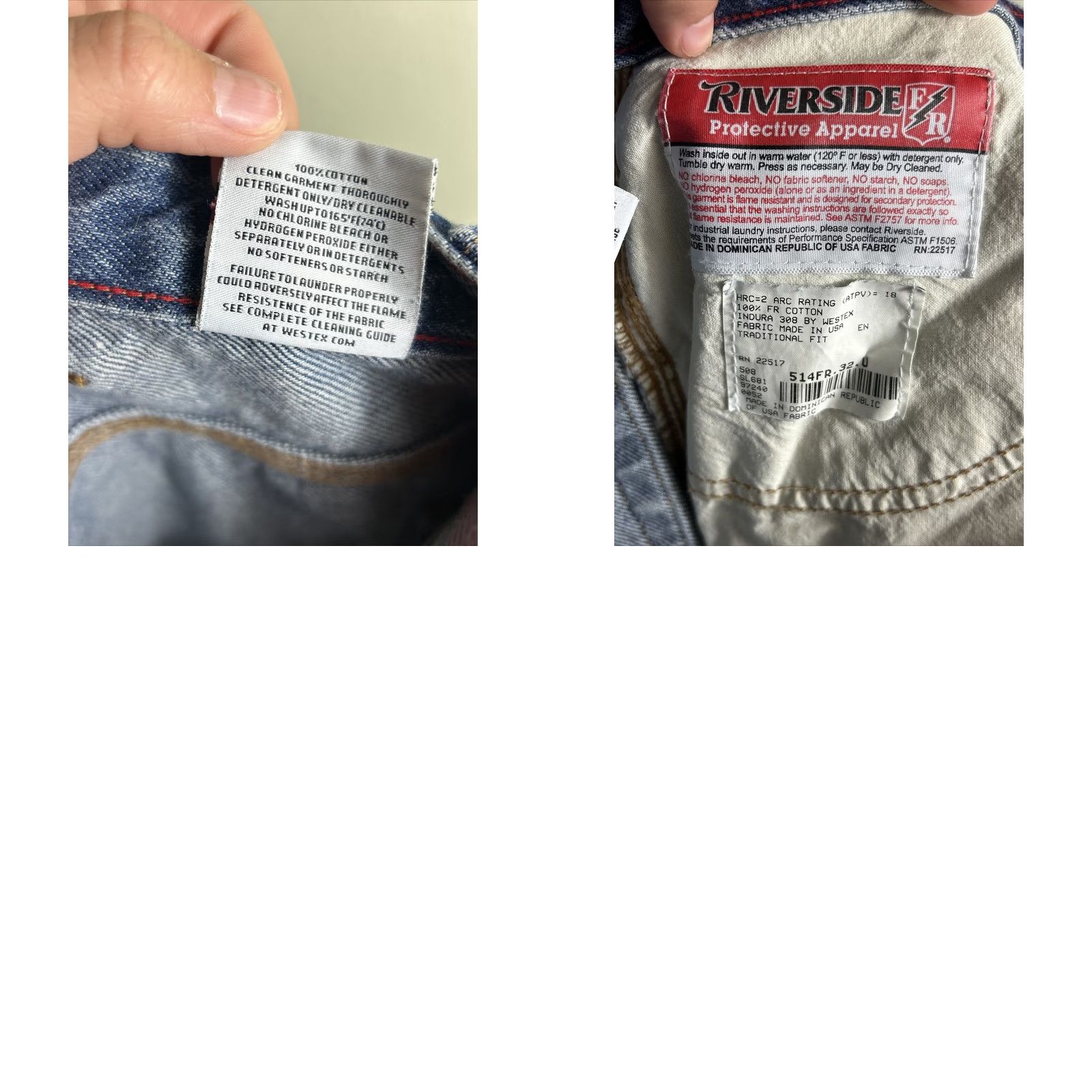 Vintage Riverside Flame Resistant Medium Wash Jeans Westex Indura 32x30 Mens Jeans Straight Orange 32x30 Size US 32 / EU 48 - 10 Thumbnail