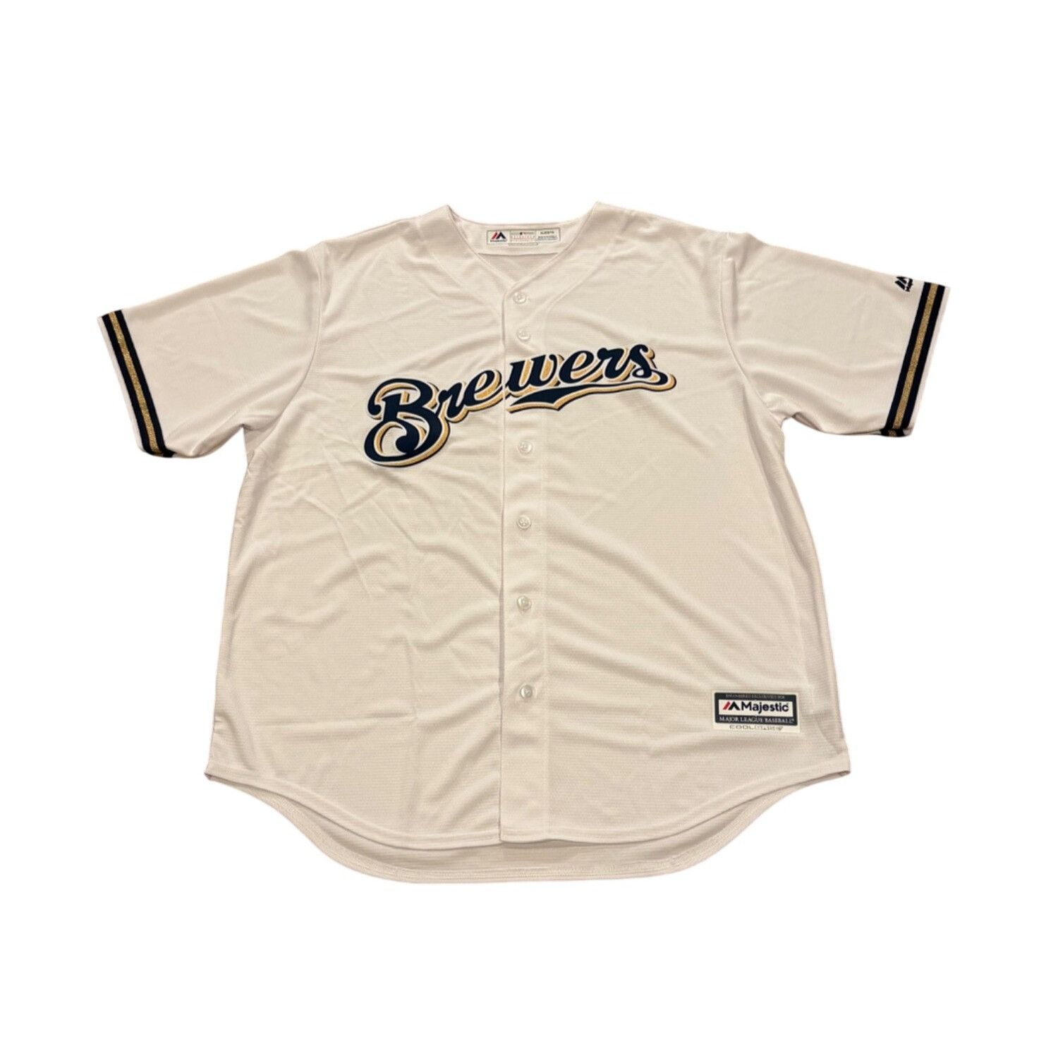 Majestic Majestic Milwaukee Brewers Cool Base MLB Baseball Jersey Whi Size US XL / EU 56 / 4 - 1 Thumbnail