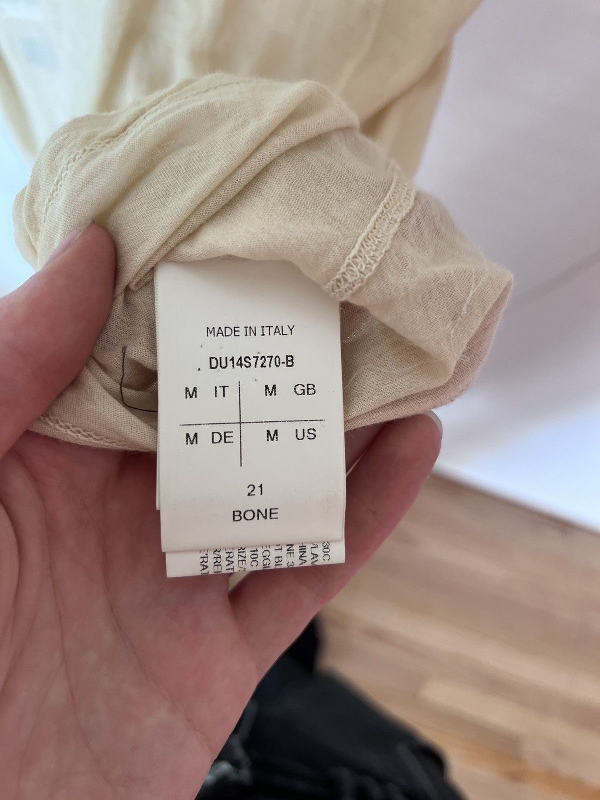 Rick Owens Drkshdw Rick Owens Bone Tee Size US M / EU 48-50 / 2 - 5 Thumbnail