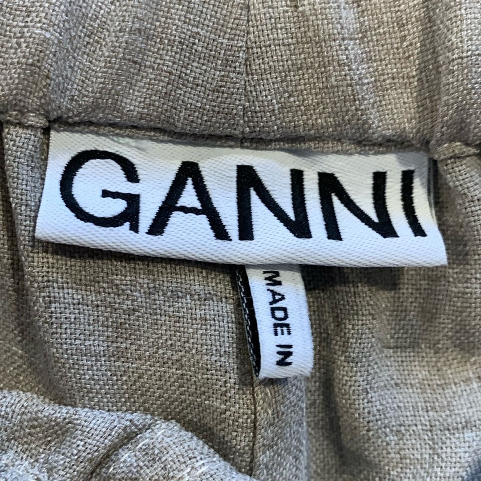 Ganni Ganni Women's Beige Loose Fit Trousers Pants Size 26" / US 2 / IT 38 - 7 Thumbnail