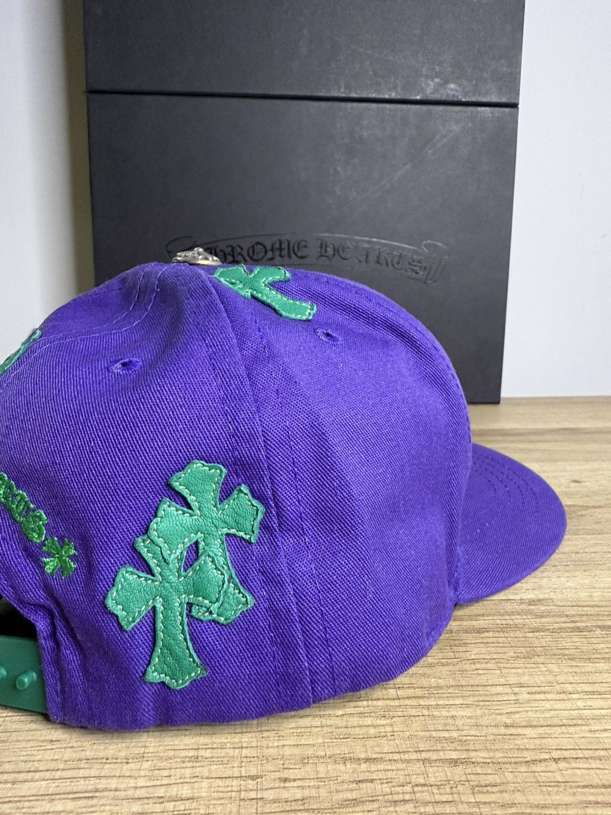 Chrome Hearts Chrome Hearts Purple/Green Cross Patch Trucker Hat Size ONE SIZE - 4 Thumbnail