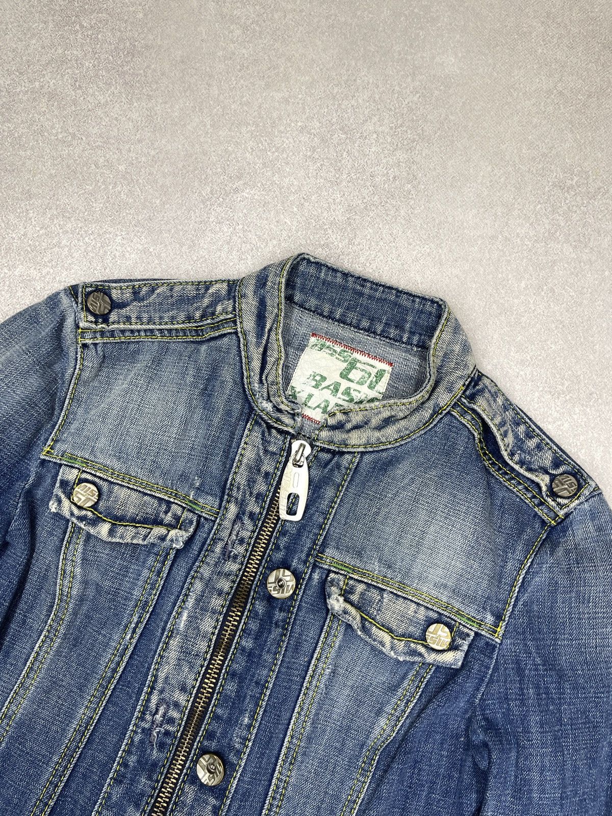 Miss Sixty Vintage Miss Sixty Denim Jacket Zip Up Biker Style Blue Y2K Size XL / US 12-14 / IT 48-50 - 4 Thumbnail