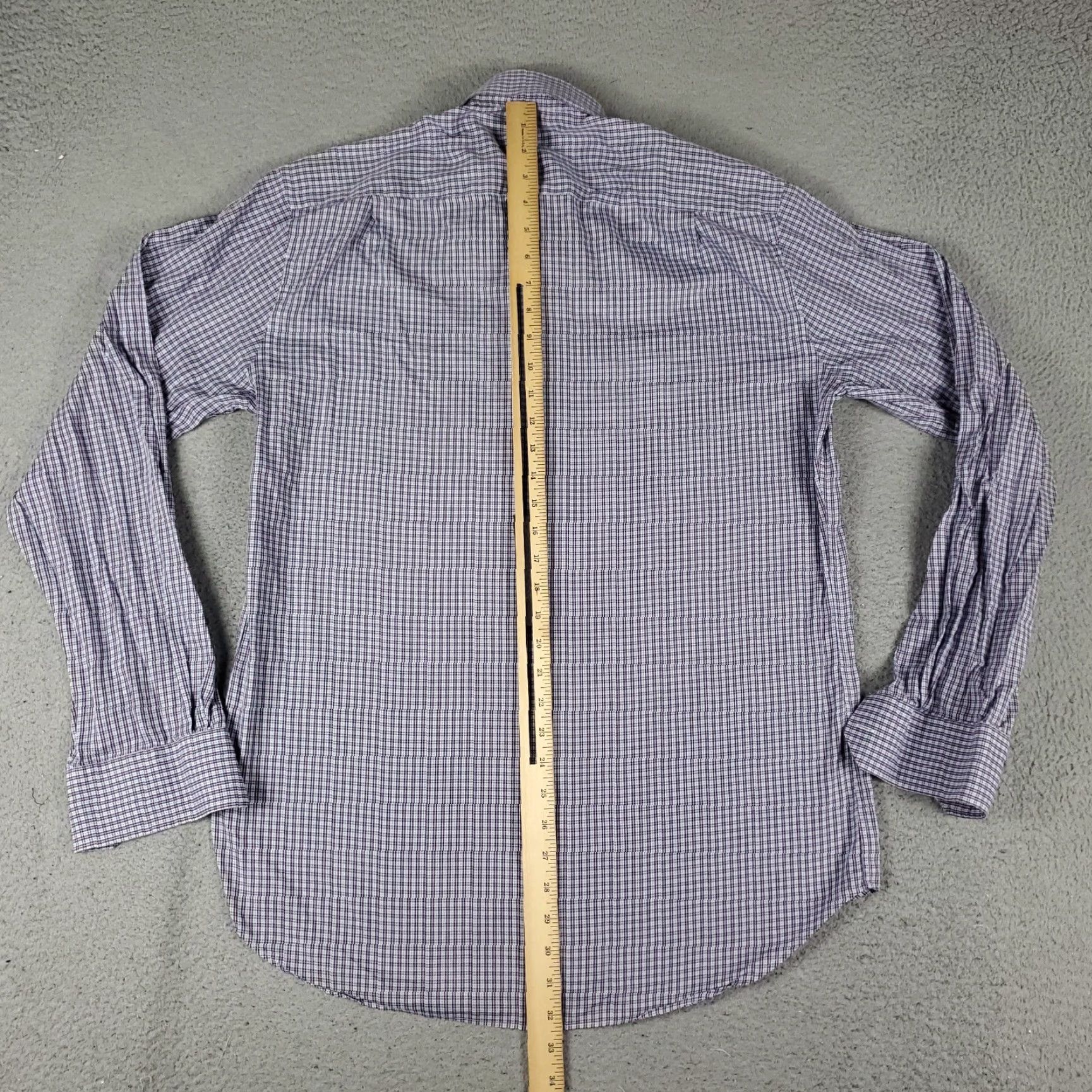 Peter Millar VINTAGE Peter Millar Shirt Men's Large Blue Purple Plaid Long Sleeve Casual Button-Up Size US L / EU 52-54 / 3 - 3 Thumbnail