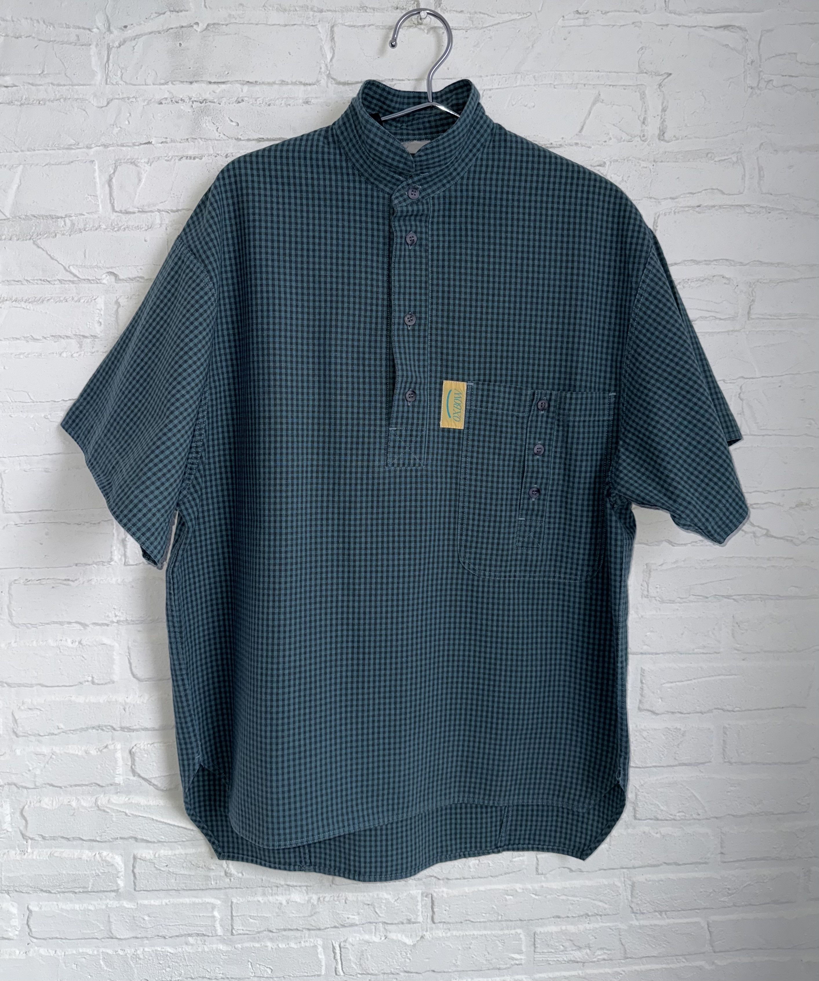 Oxbow Vintage 80s OXBOW linen checked short sleeve shirt Size US M / EU 48-50 / 2 - 1 Thumbnail
