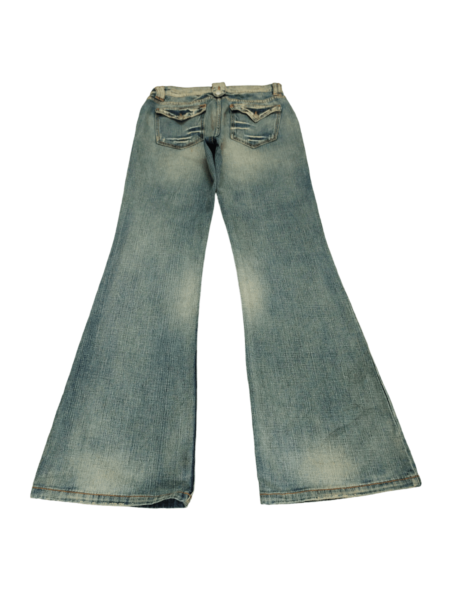 Le Grande Bleu (L.G.B.) Flare Jeans The Limited Distress Faded Low Rise Boot Cut Y2k Size US 30 / EU 46 - 12 Thumbnail