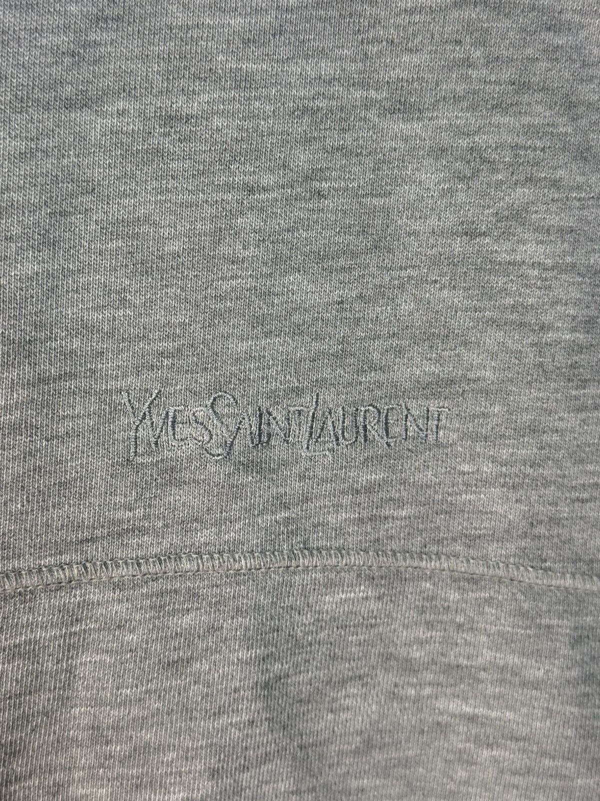 Yves Saint Laurent 90s YSL Sweatshirt Grey Crewneck Vintage Yves Logo Paris Size US L / EU 52-54 / 3 - 2 Thumbnail