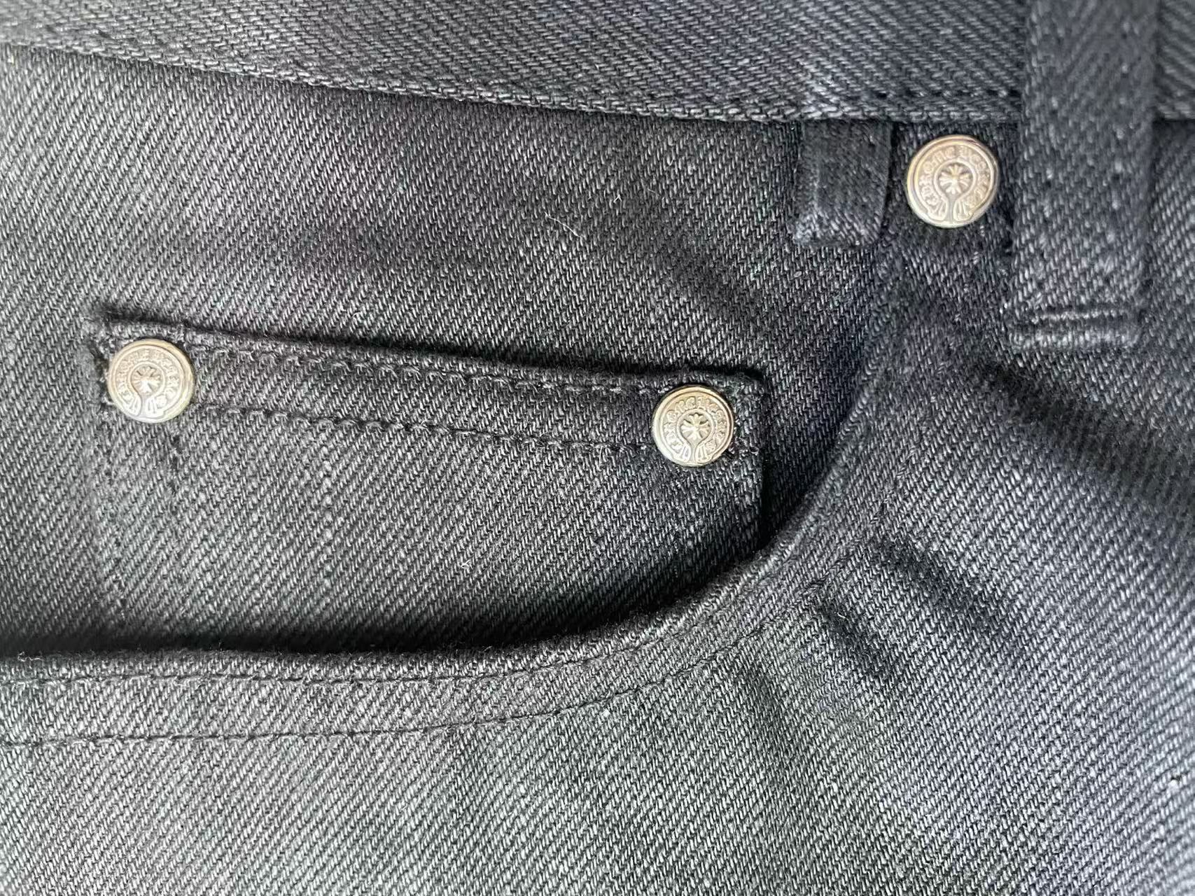 Chrome Hearts Chrome Hearts Black Flame Knee Jeans Size 31" - 5 Thumbnail