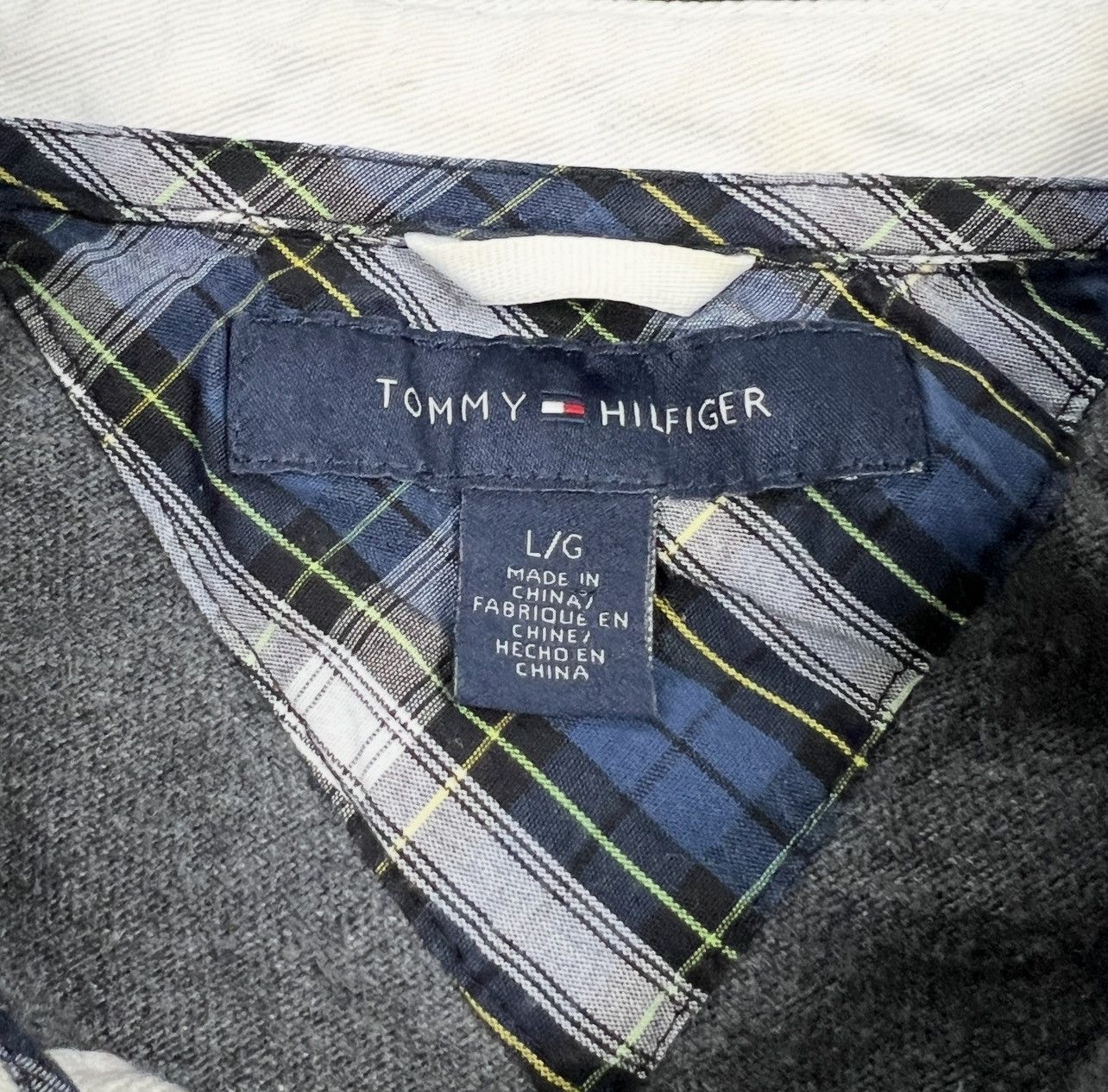 Tommy Hilfiger Tommy Hilfiger Men's Rugby Shirt Long Sleeve Grey Black Sz L Size US L / EU 52-54 / 3 - 4 Thumbnail