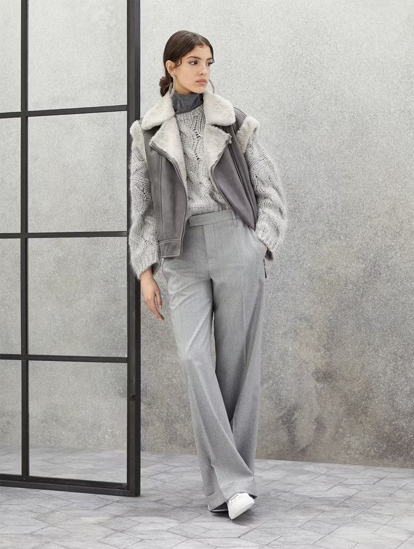 Brunello Cucinelli o1la1rc1a0325 Knitted Sweater in Dark Grey Size XL / US 12-14 / IT 48-50 - 5 Thumbnail