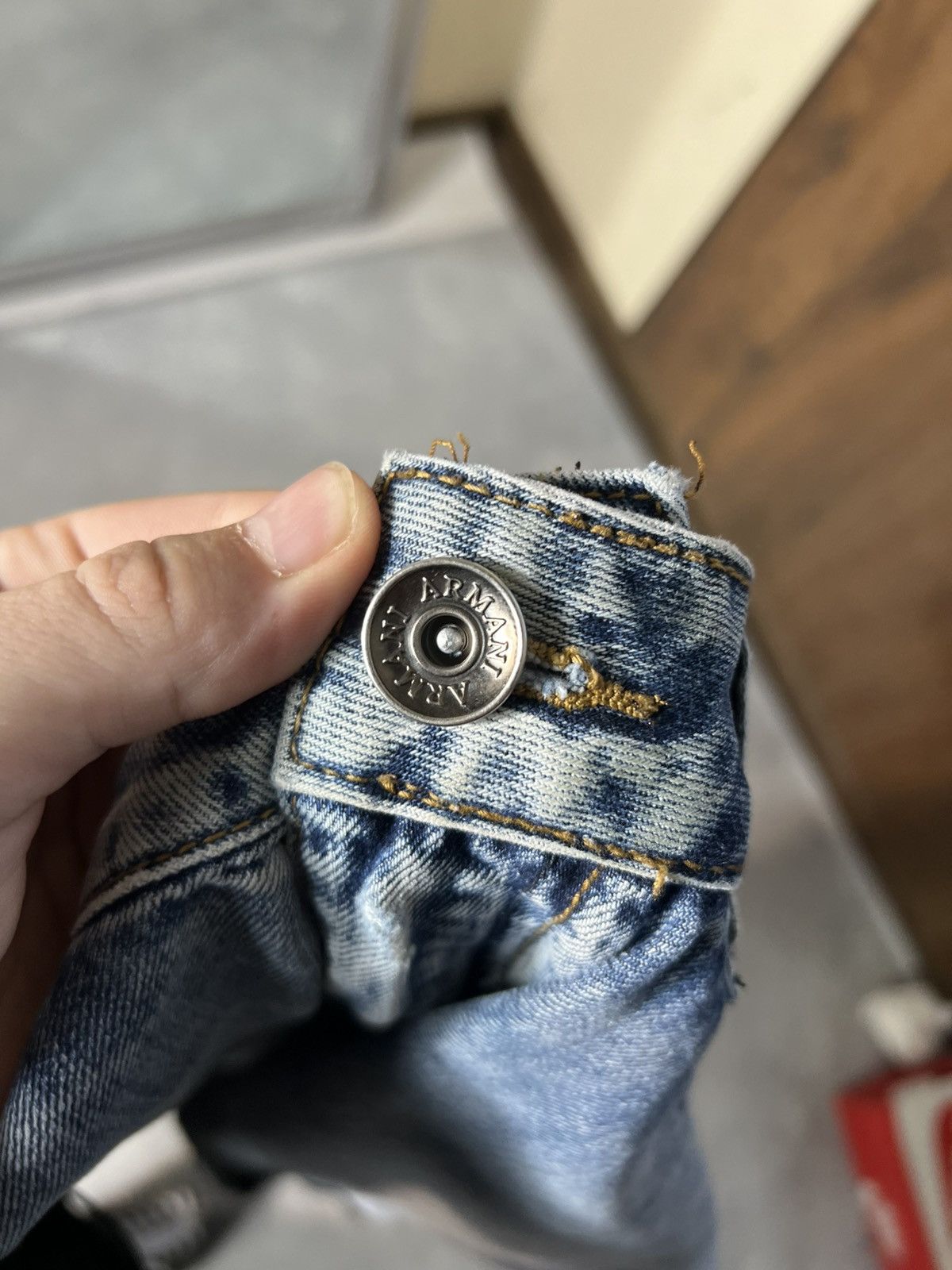 Armani Vintage Armani Jeans Big Logo Denim Pants size 36 L Size US 36 / EU 52 - 8 Thumbnail