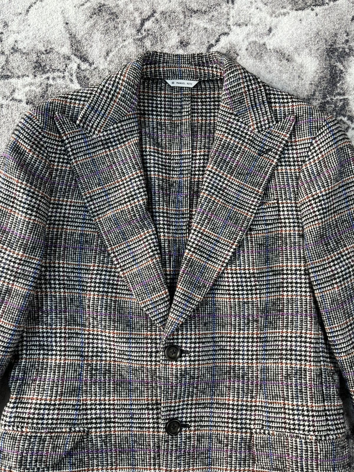 Manuel Ritz Manuel Ritz Wool Plaid Blazer Italy Tailored Fit Size 40R - 4 Thumbnail